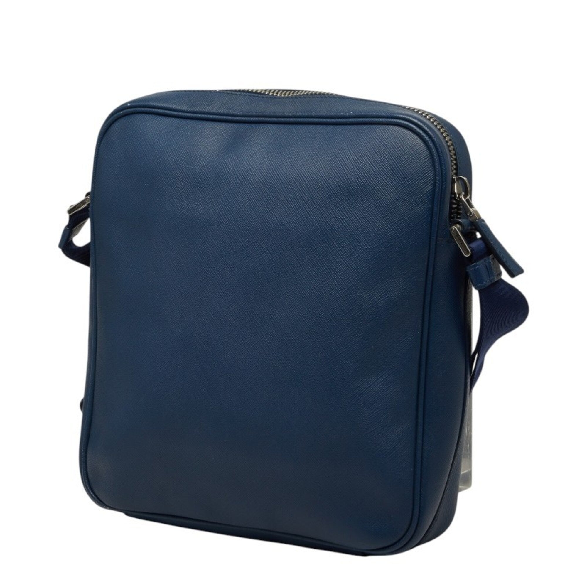 Prada Navy Leather Shoulder Bag (Pre-Owned)