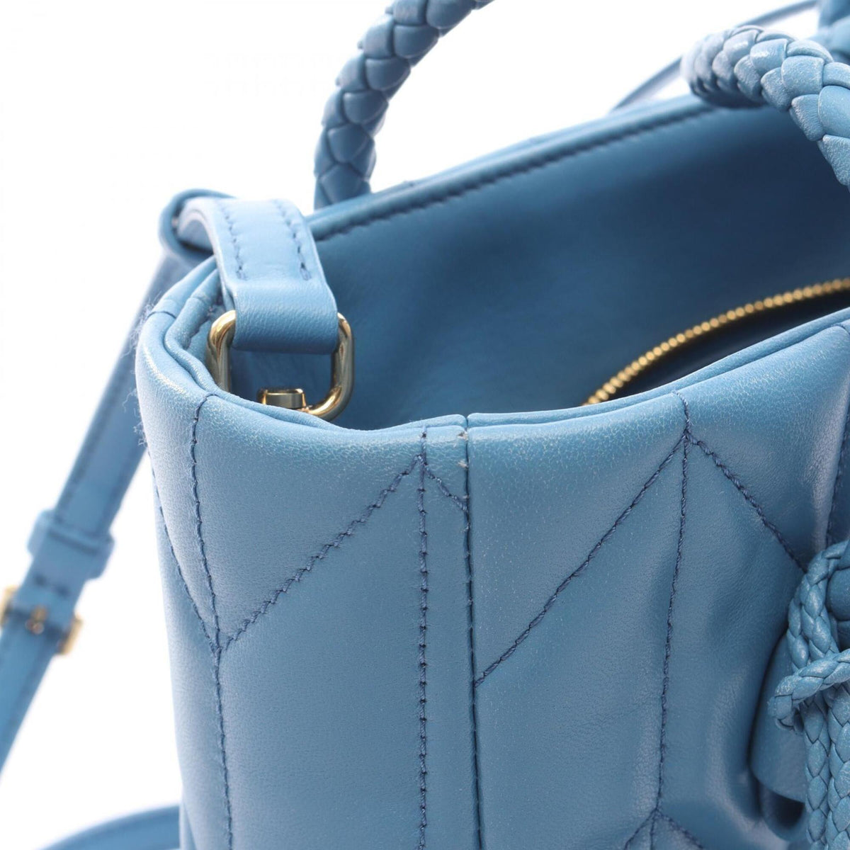 Miu Miu Blue Leather Handbag (Pre-Owned)