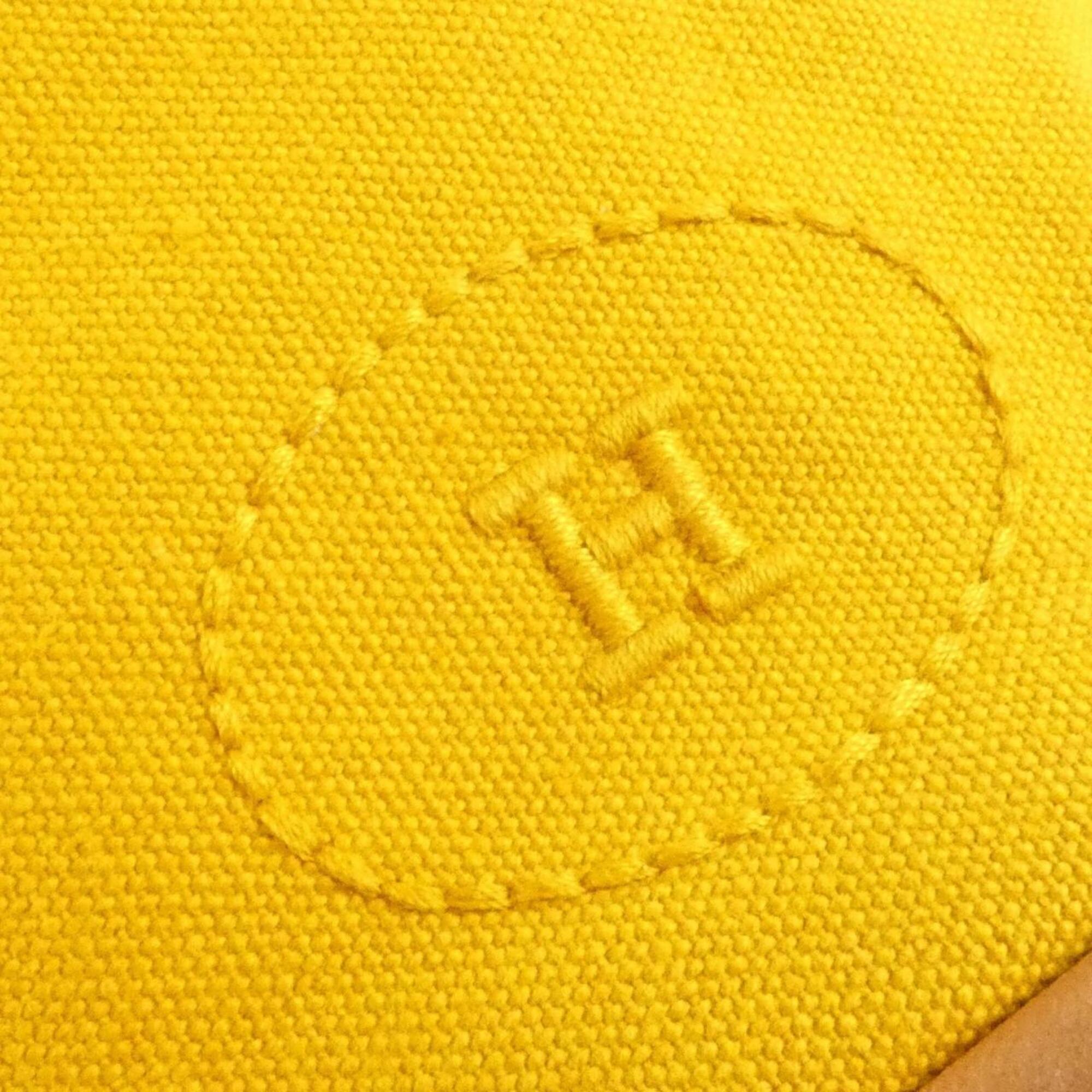 Hermes Jaune Canvas Shoulder Bag (Pre-Owned)