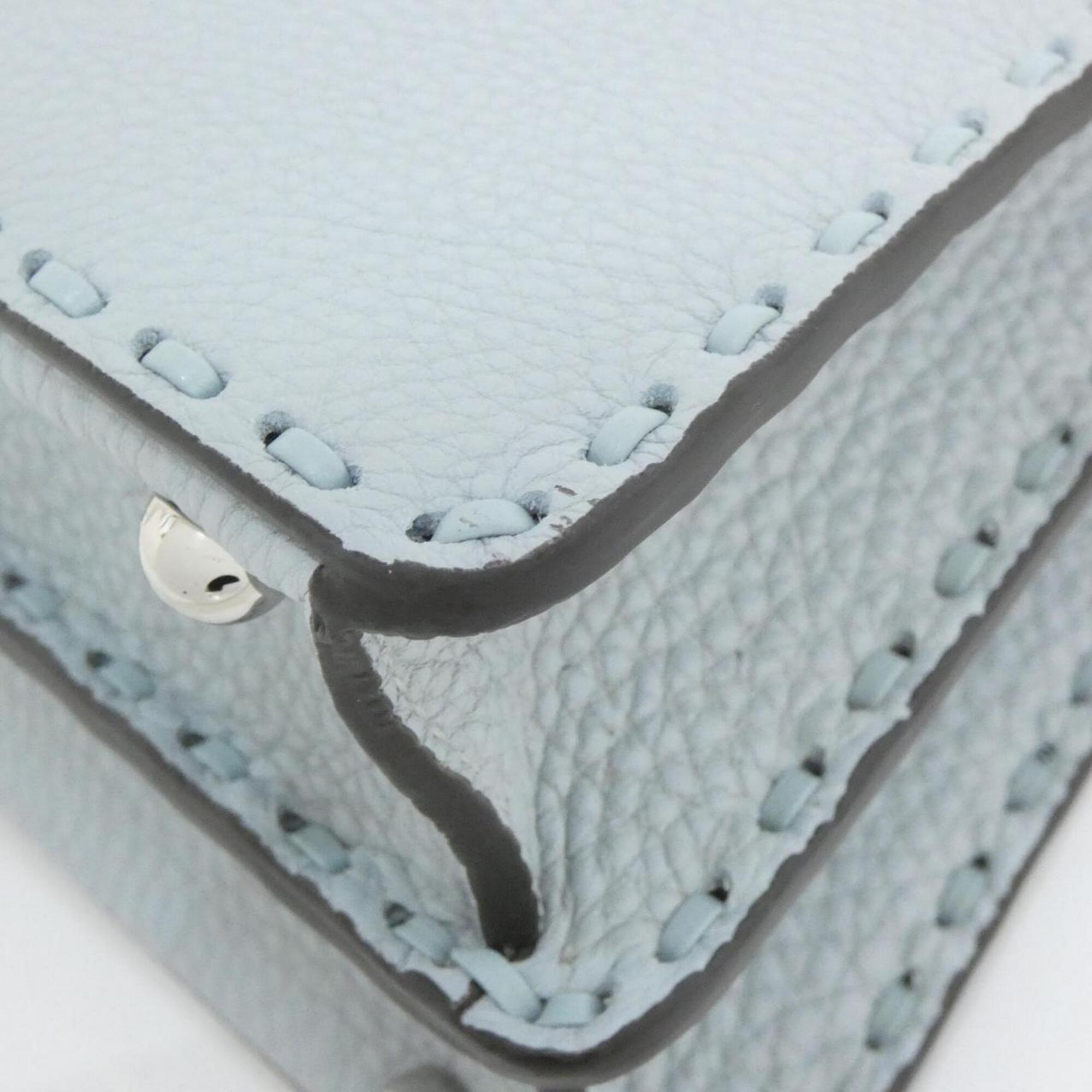 Fendi Light Blue Leather Handbag (Pre-Owned)