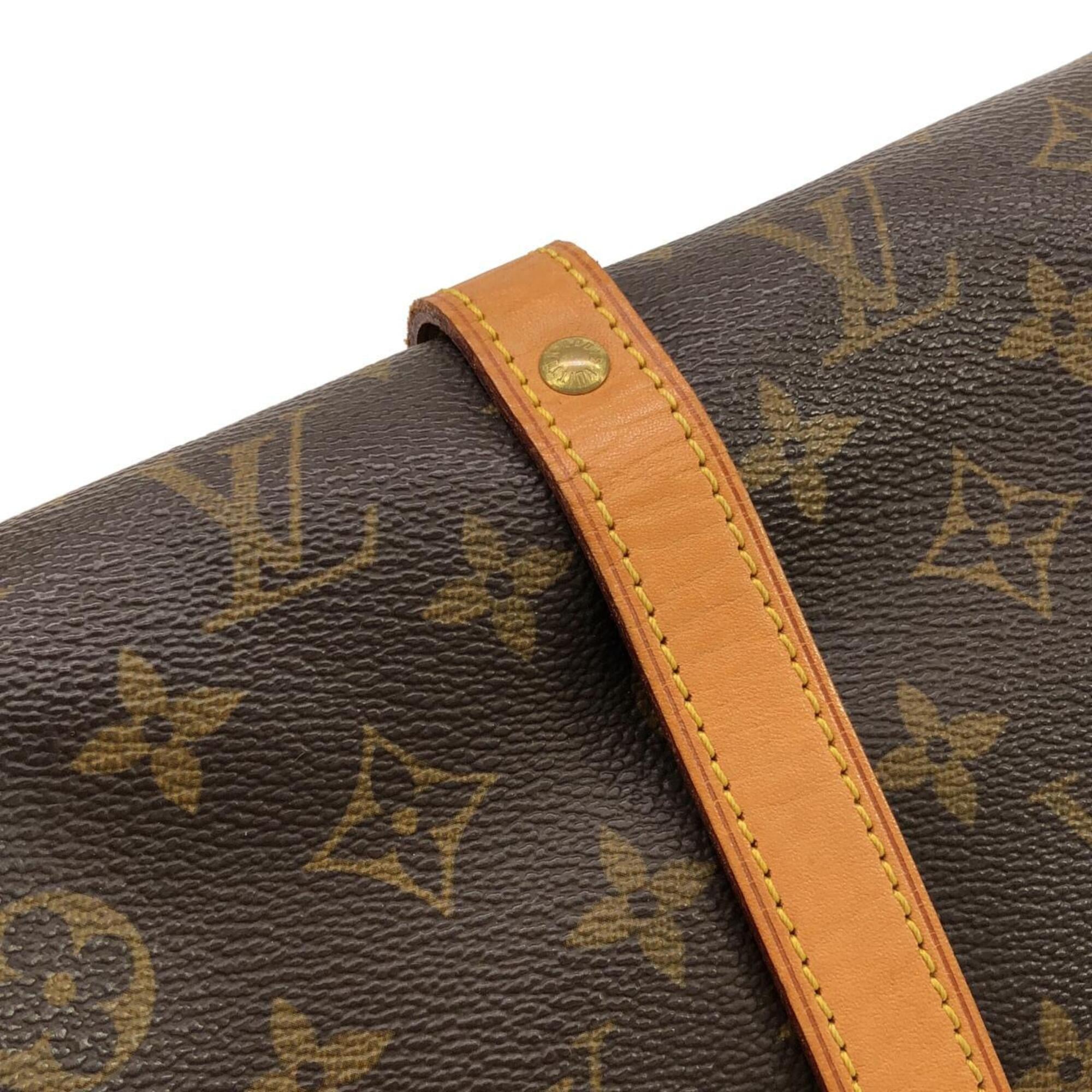 Louis Vuitton Marron Coated Canvas Shoulder Bag (Pre-Owned)