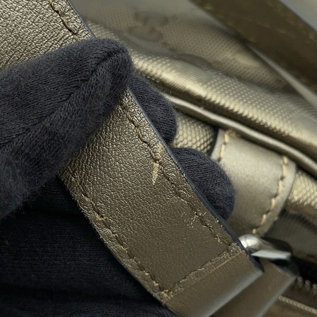Gucci Bronze Pvc Leather Shoulder Bag (Pre-Owned)