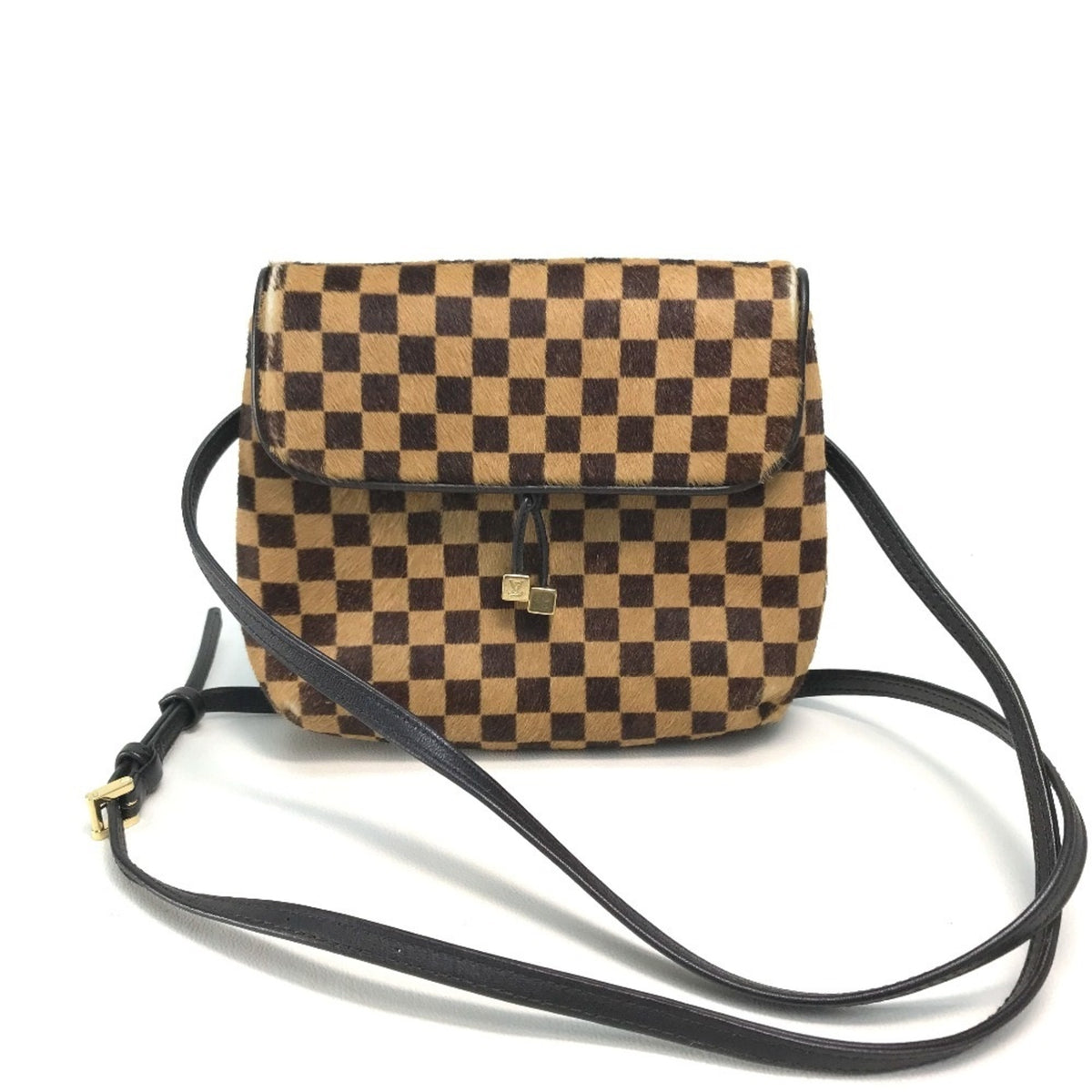 Louis Vuitton Brown Leather Pochette Shoulder Bag (Pre-Owned)