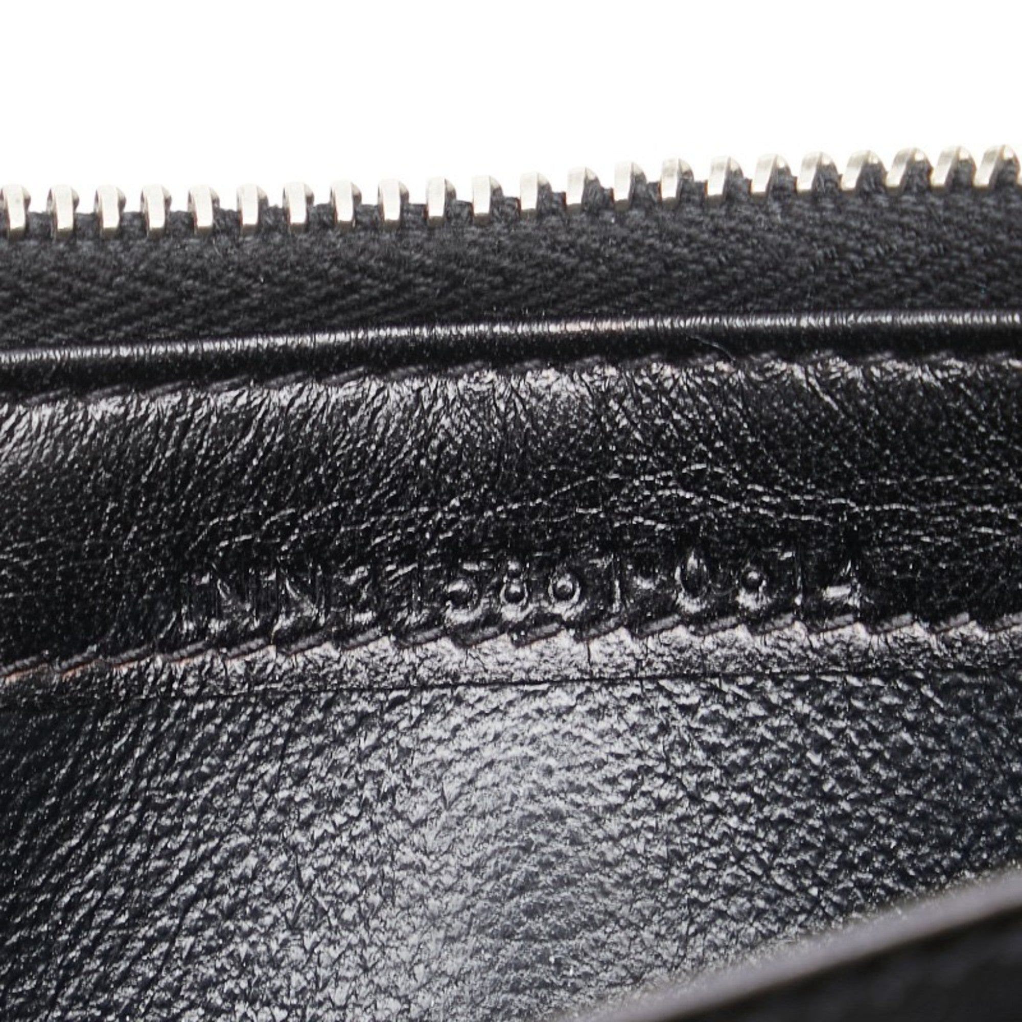Saint Laurent Black Leather Long Wallet (Bi-Fold) (Pre-Owned)
