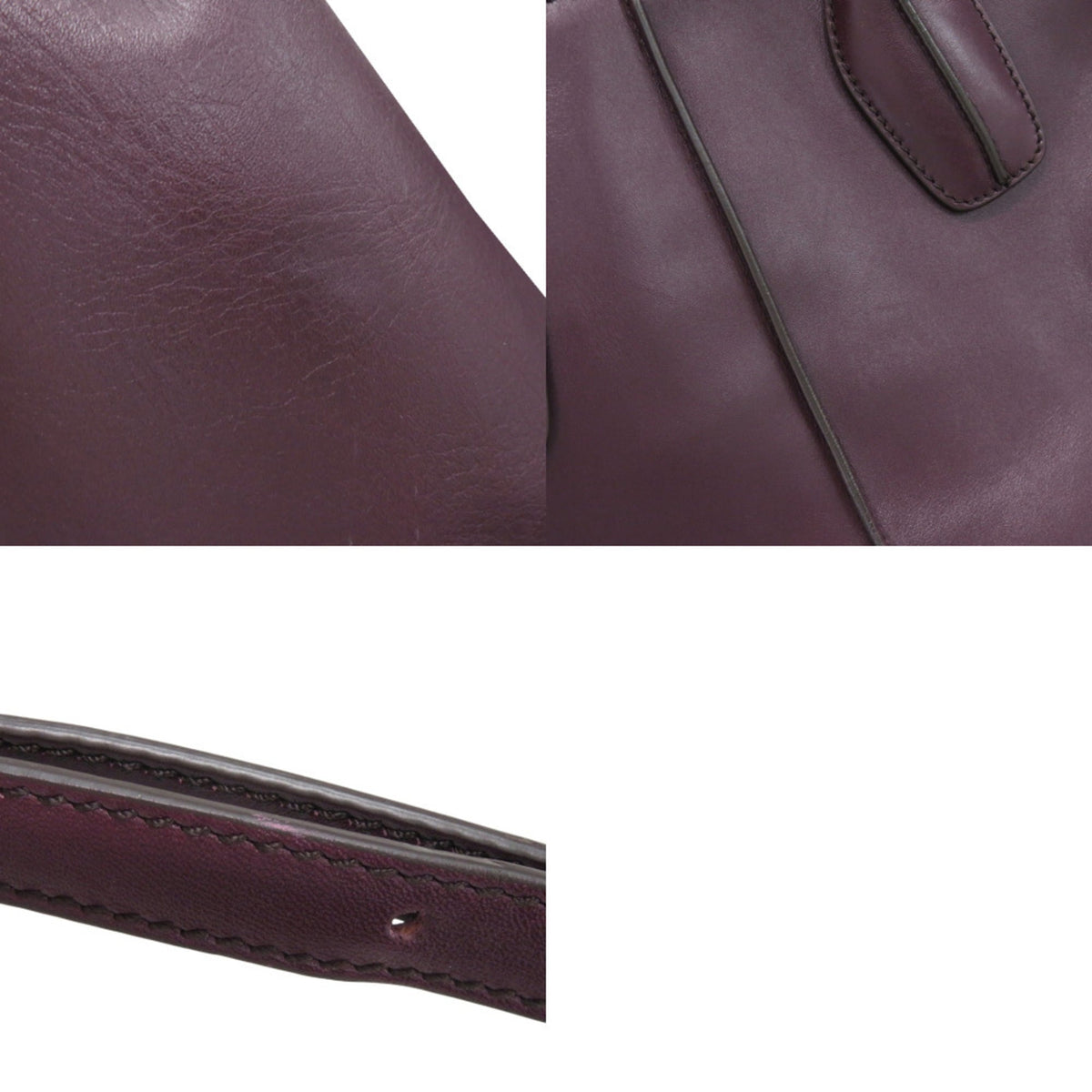 Tod's Purple Leather Handbag Shoulder Bag Tote Bag (Pre-Owned)