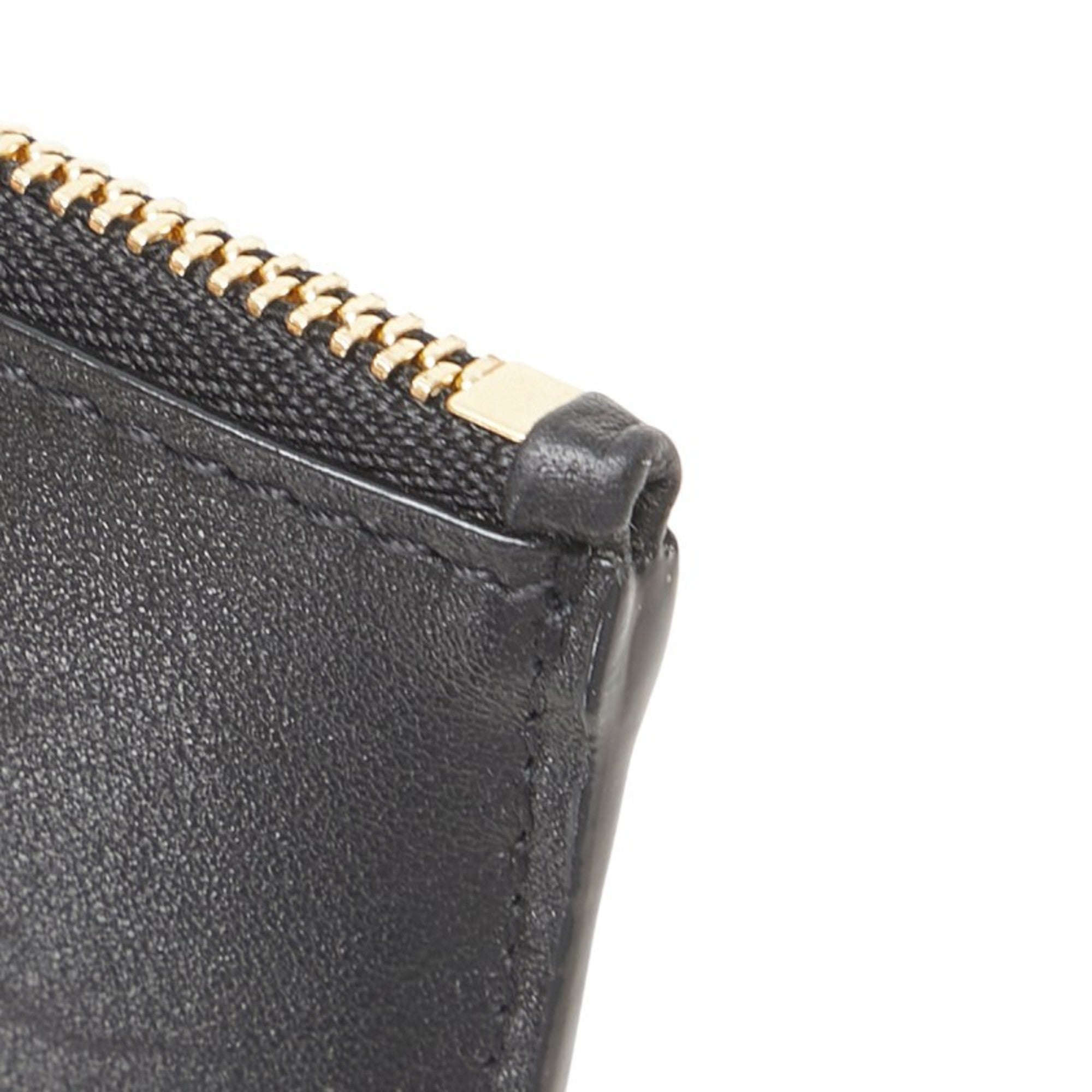 Jimmy Choo Black Leather Coin Purse/Coin Case (Pre-Owned)