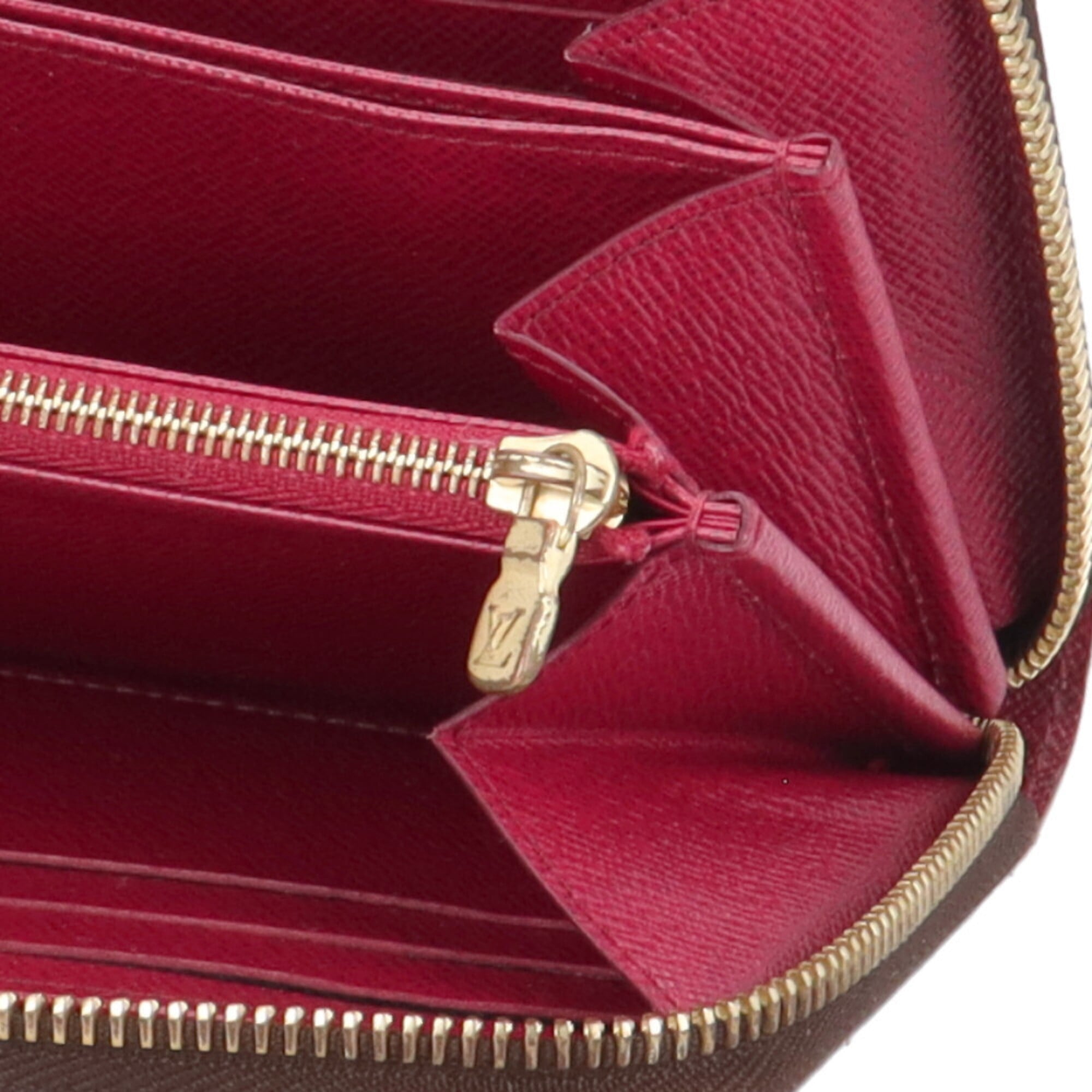 Louis Vuitton Monogram Brown Fuchsia Monogram Canvas Long Wallet (Bi-Fold) (Pre-Owned)