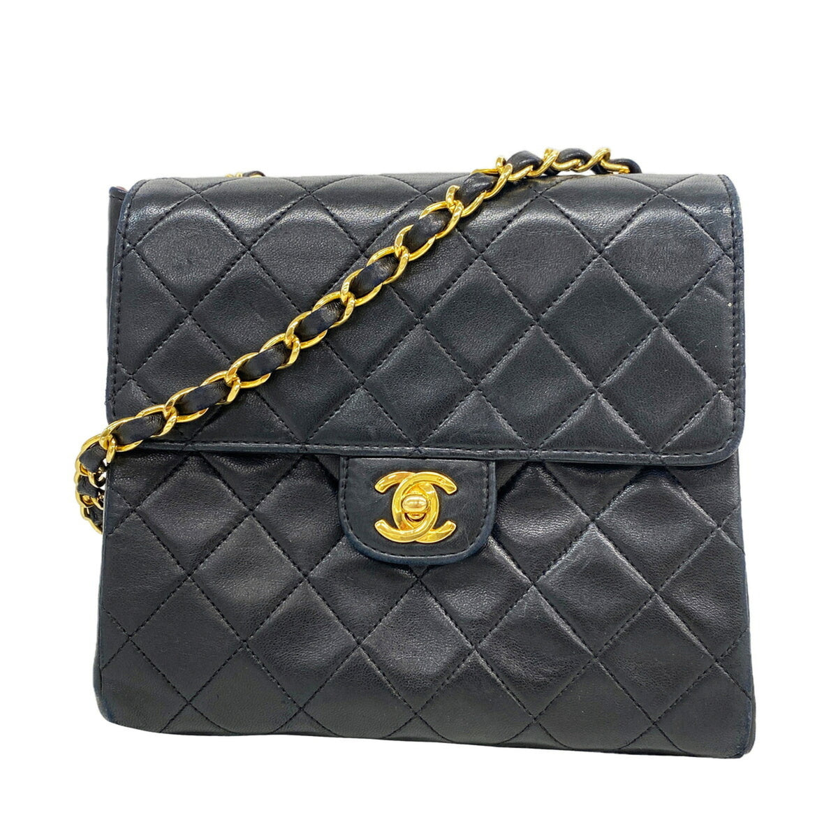 Chanel Black Leather Shoulder Bag (Pre-Owned)