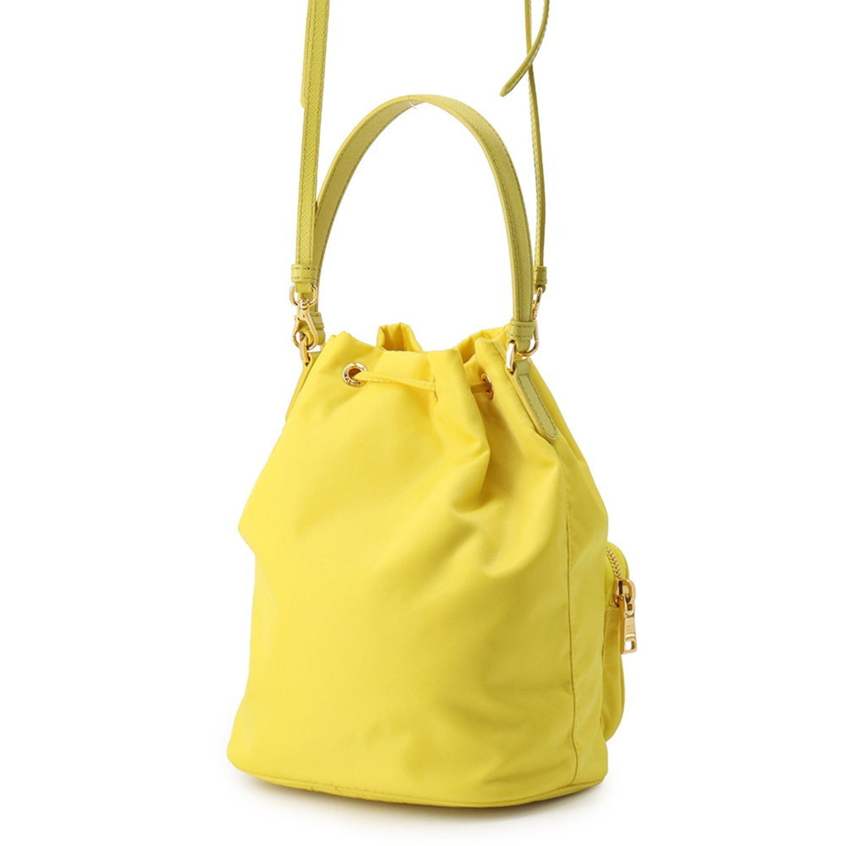 Prada Yellow Nylon Handbag (Pre-Owned)
