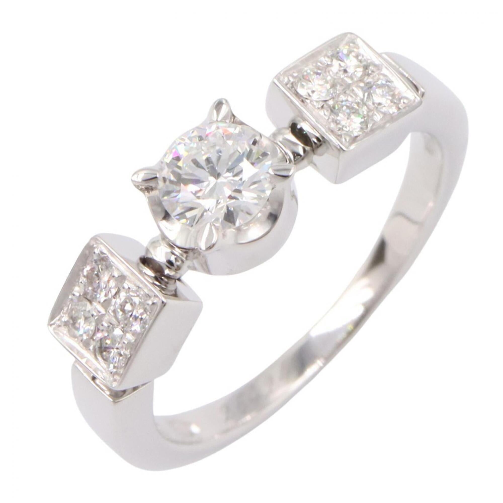 Bvlgari Silver Clear White Gold (18K) Band Ring (Pre-Owned)