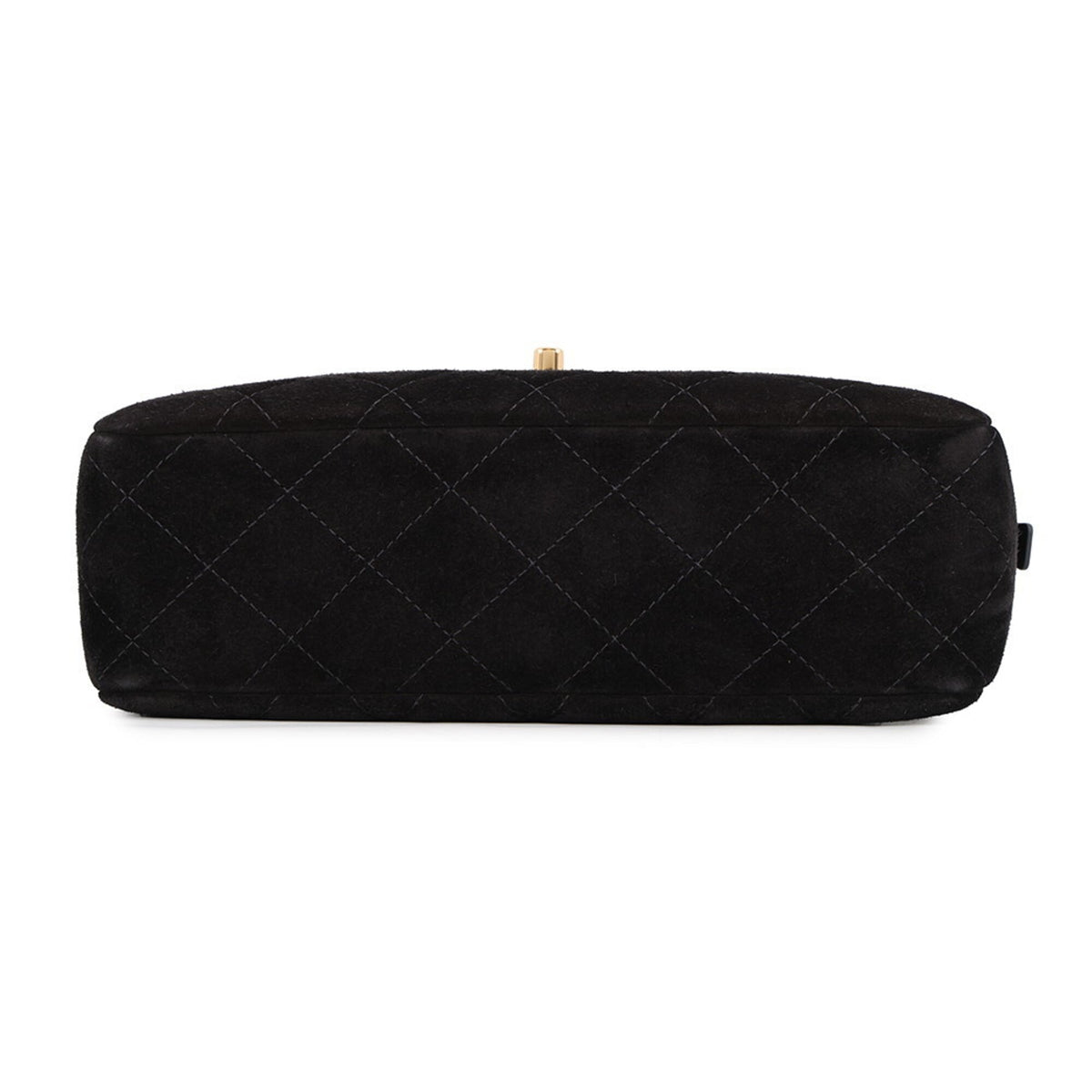 Chanel Black Suede Leather Shoulder Bag (Pre-Owned)