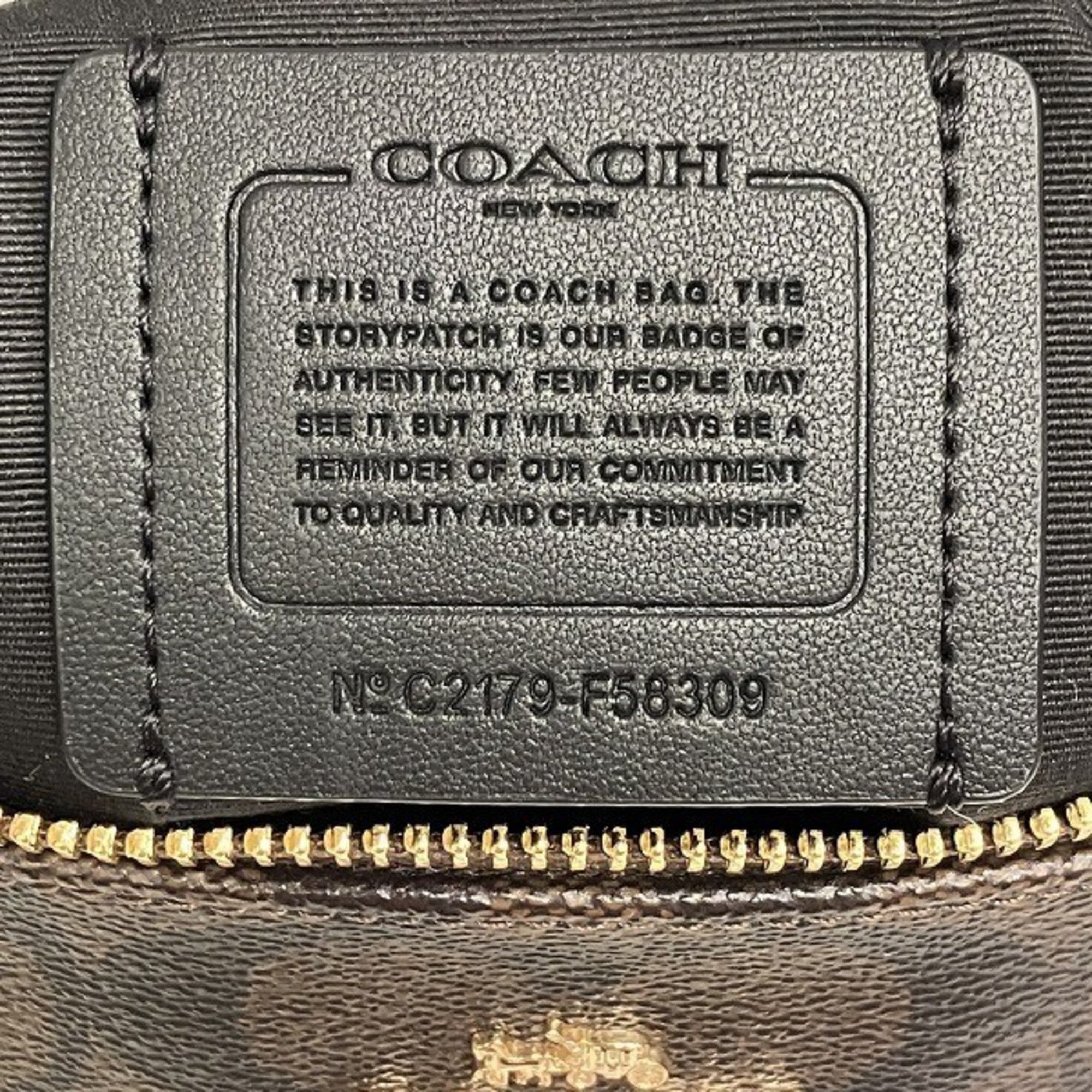 Coach Signature Brown Pvc Shoulder Bag (Pre-Owned)