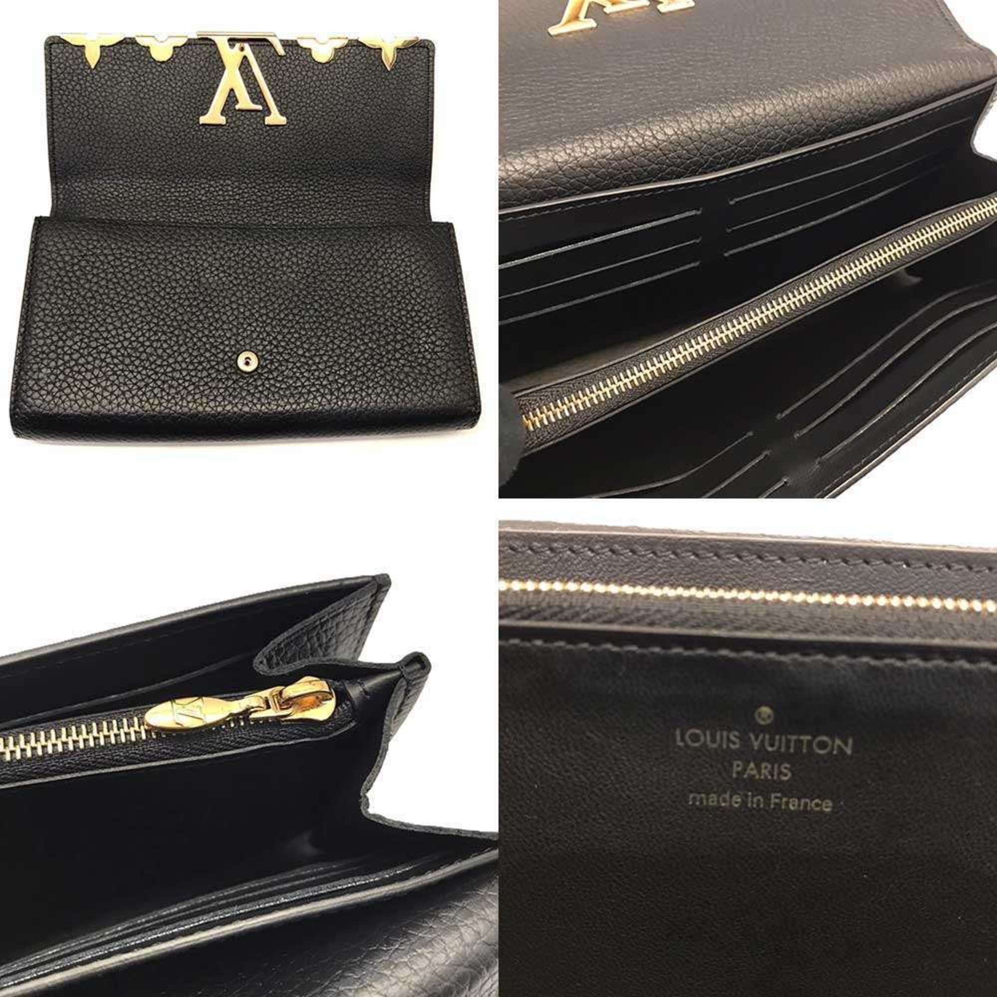 Louis Vuitton Black Leather Coin Purse/Coin Case (Pre-Owned)