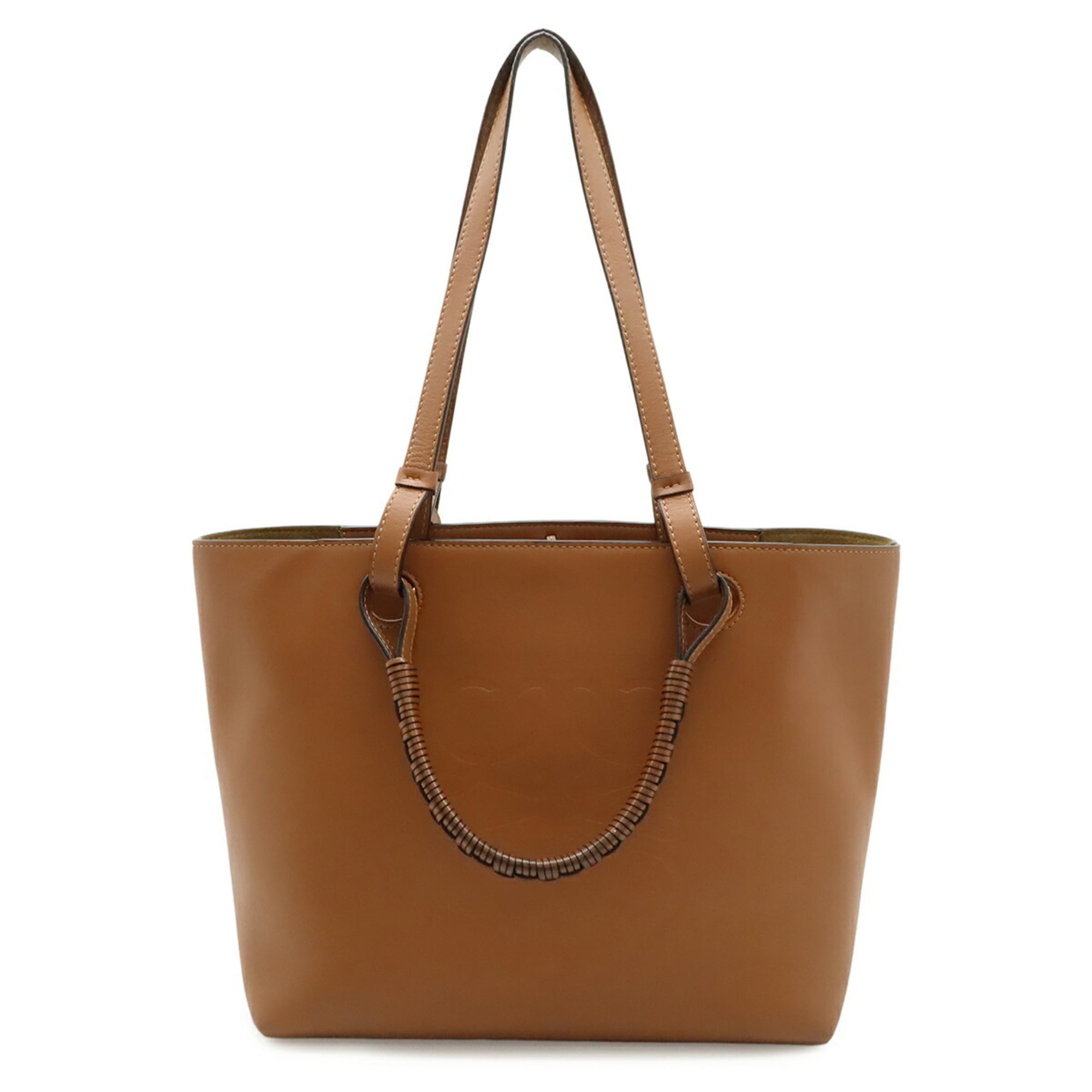 Loewe Brown Leather Handbag Shoulder Bag Tote Bag (Pre-Owned)