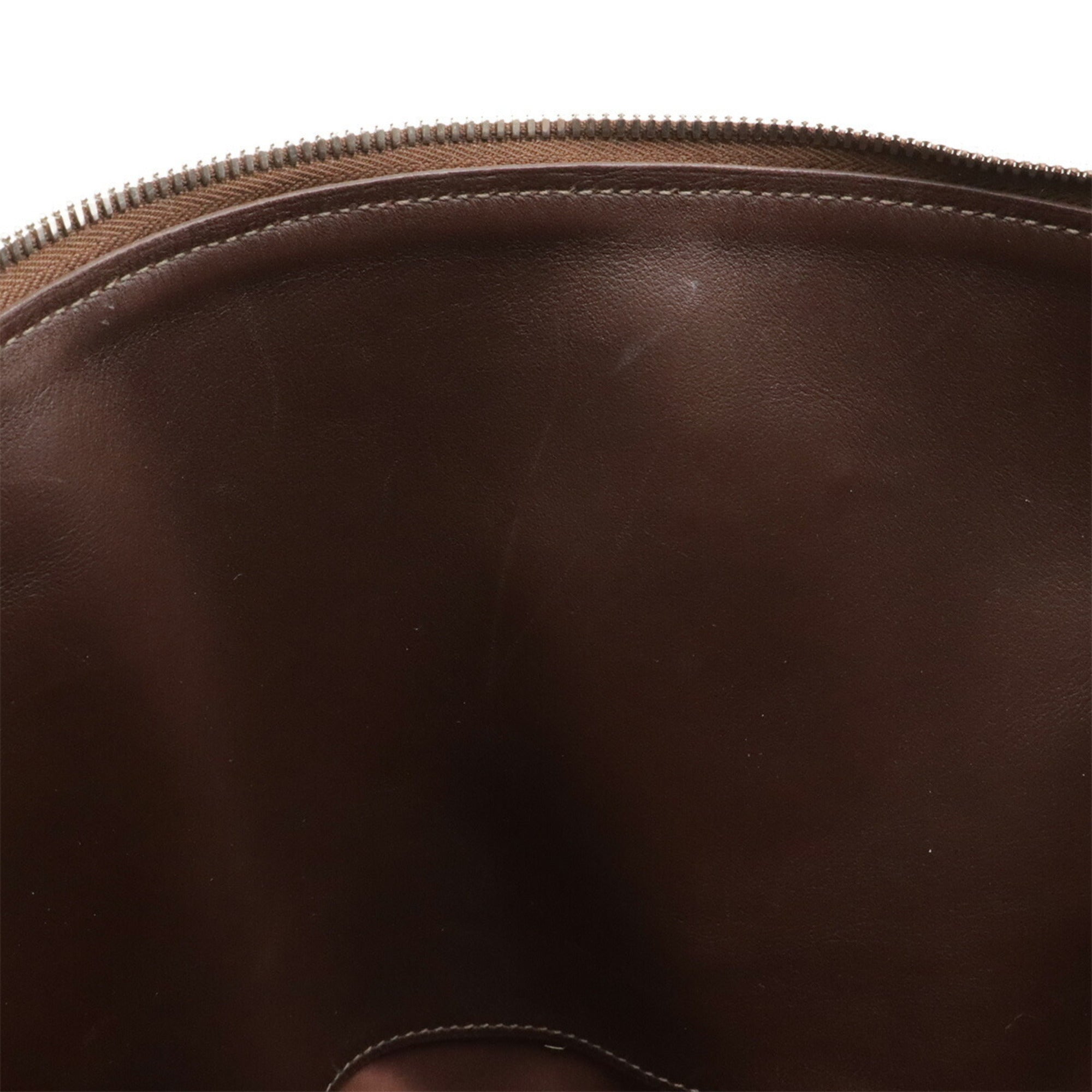 Hermes Brown Natural Toile H Leather Handbag Tote Bag (Pre-Owned)