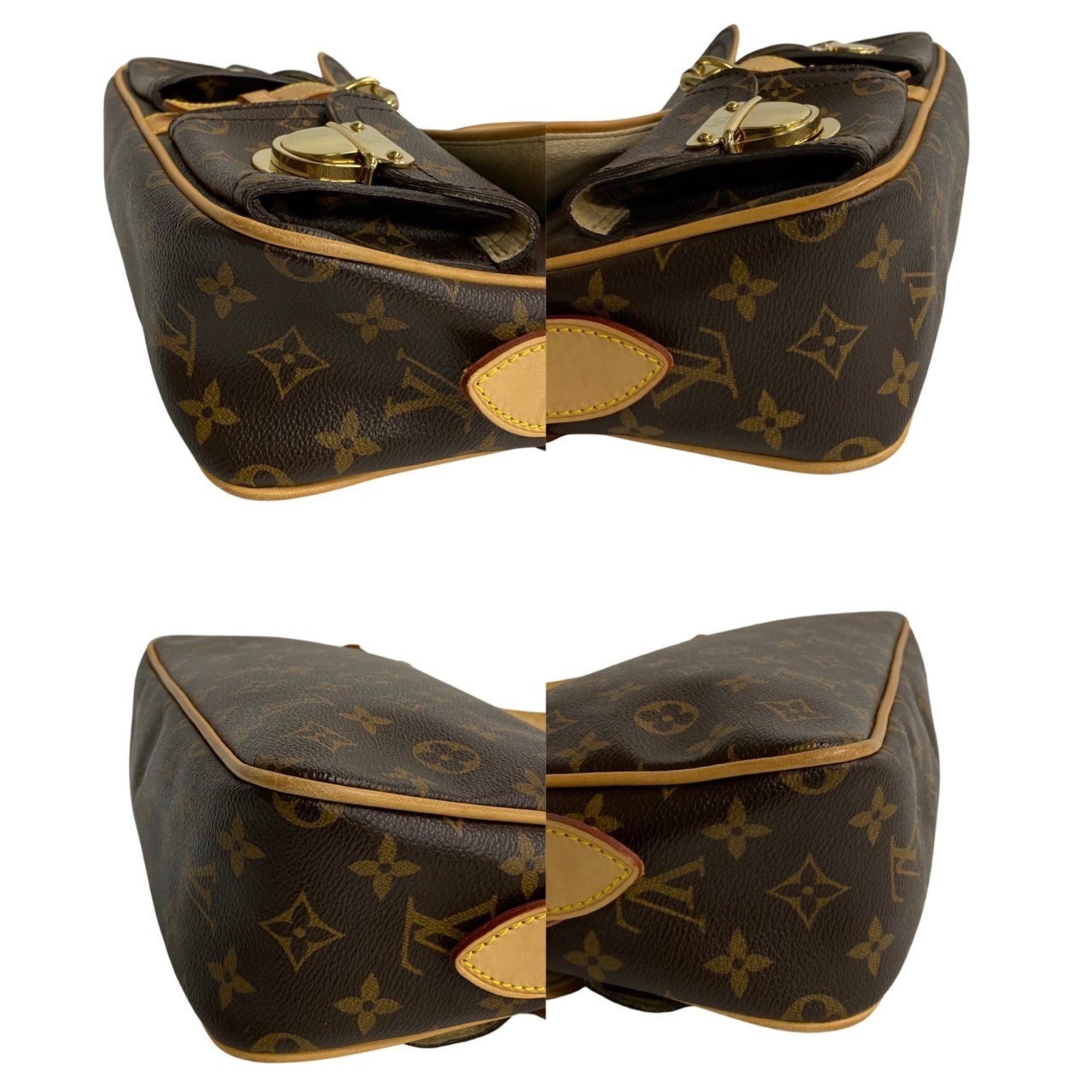 Louis Vuitton Brown Gold Leather Pvc Shoulder Bag Tote Bag (Pre-Owned)