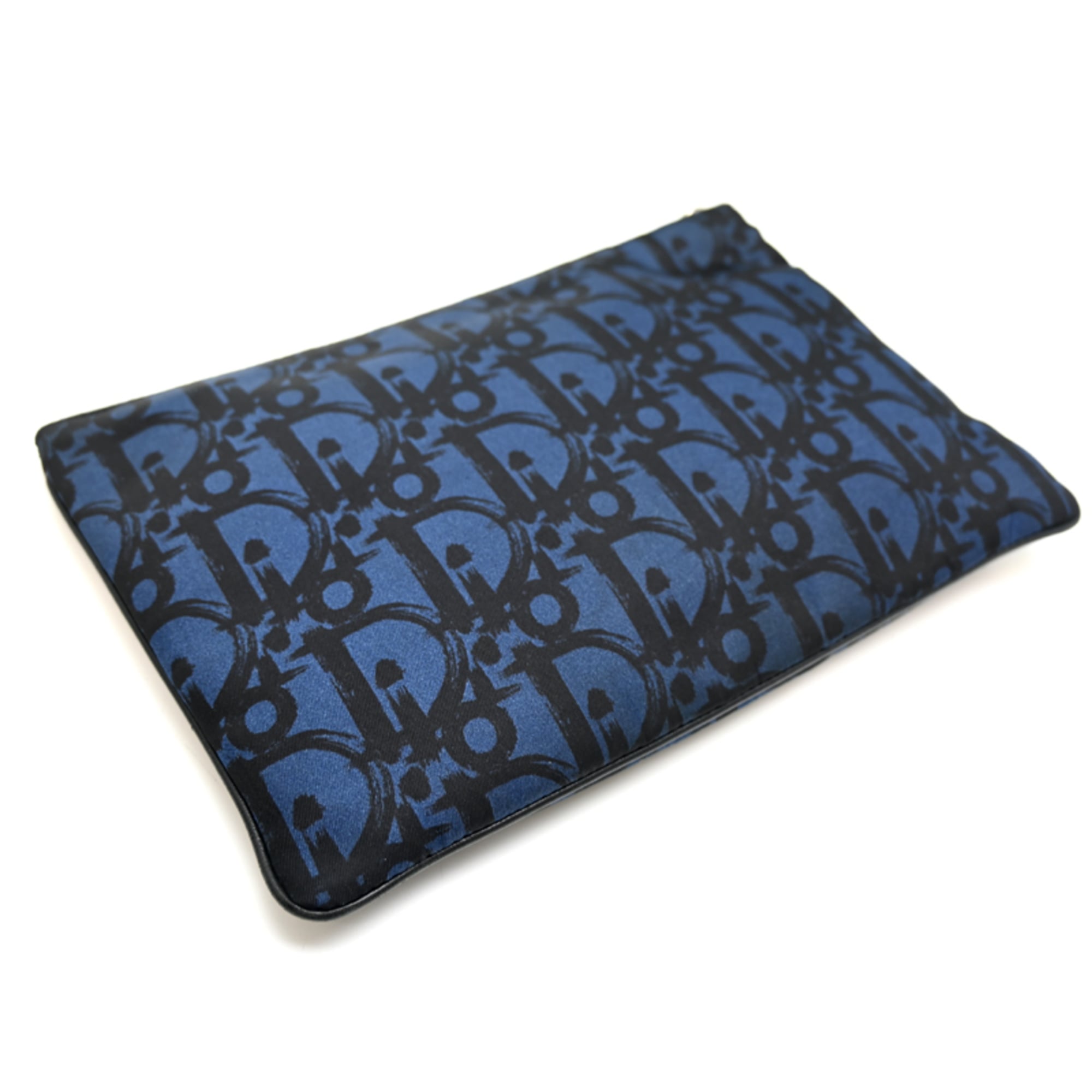 Christian Dior Black Blue Nylon Clutch Bag (Pre-Owned)