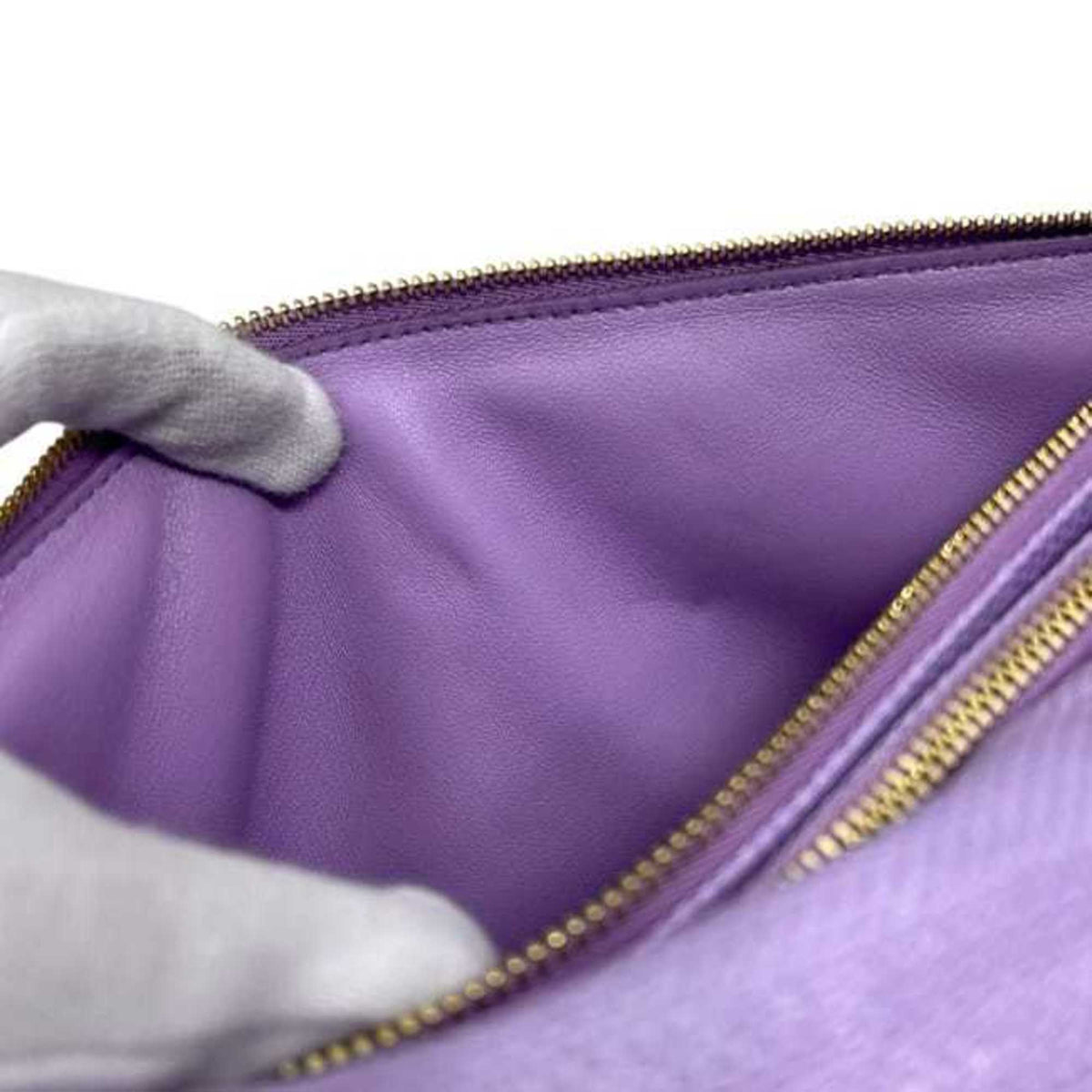 Salvatore Ferragamo Purple Coated Canvas Shoulder Bag (Pre-Owned)