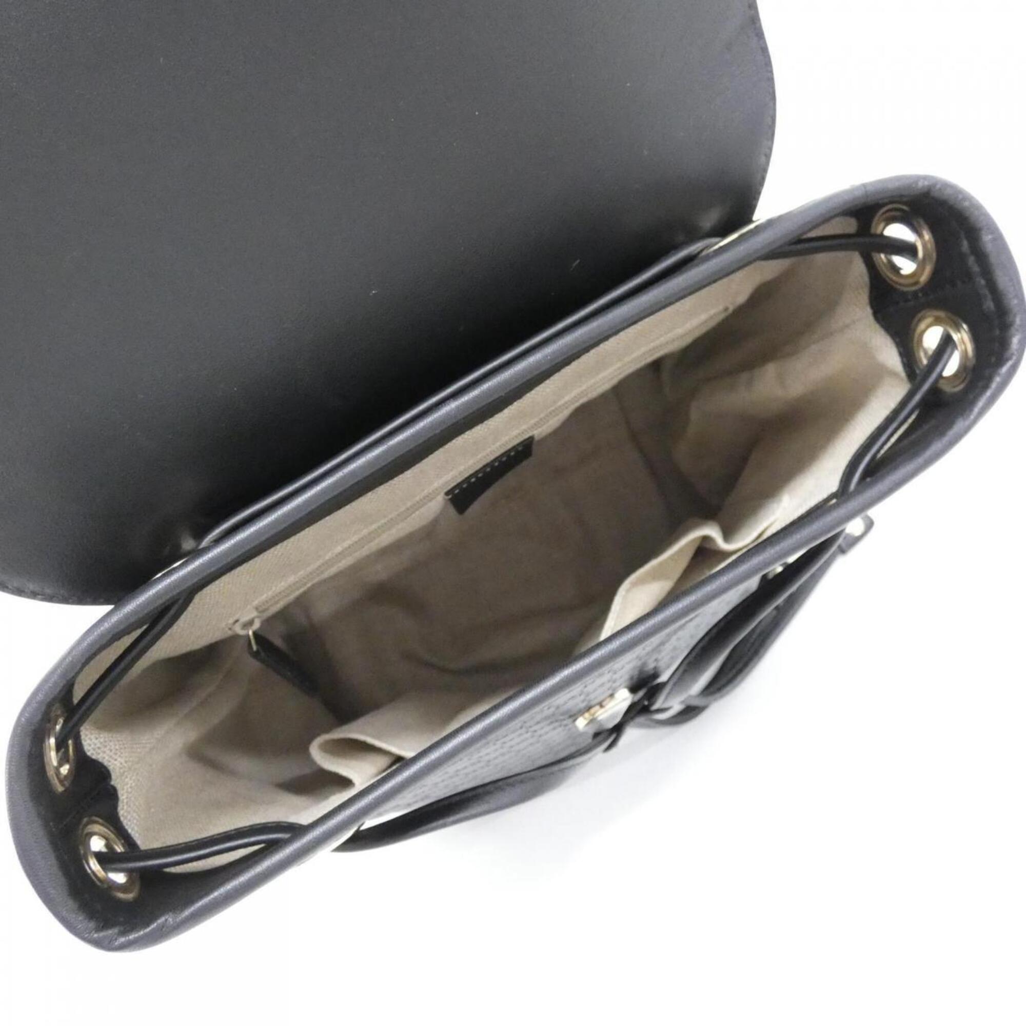 Gucci Black Leather Backpack (Pre-Owned)