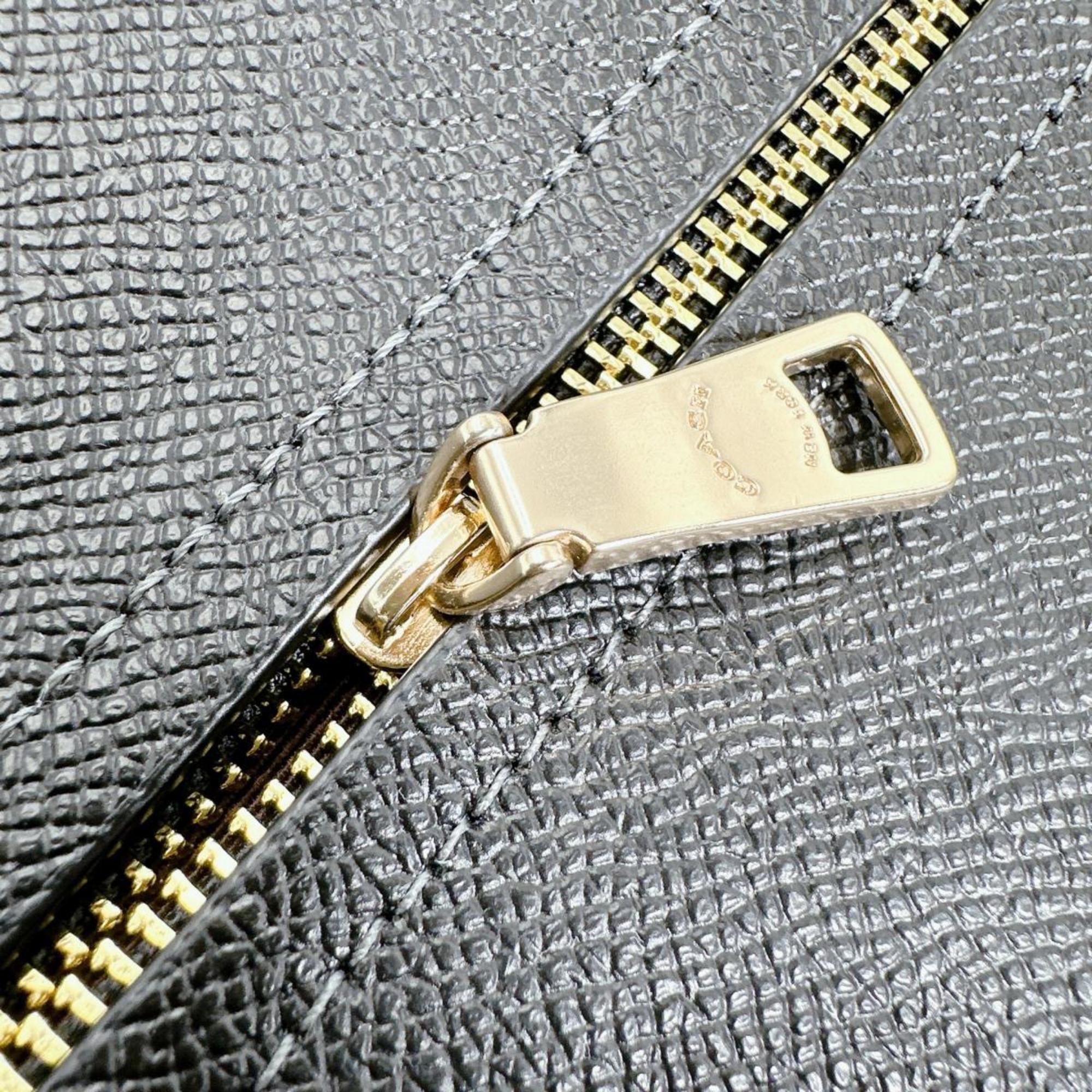 Coach Black Leather Tote Bag (Pre-Owned)