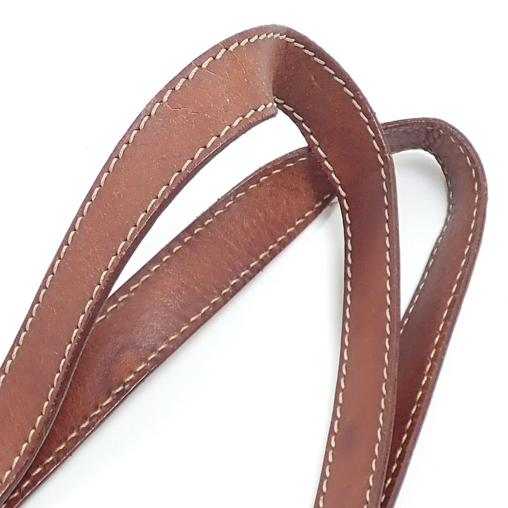 Celine Macadam Brown Leather Shoulder Bag (Pre-Owned)
