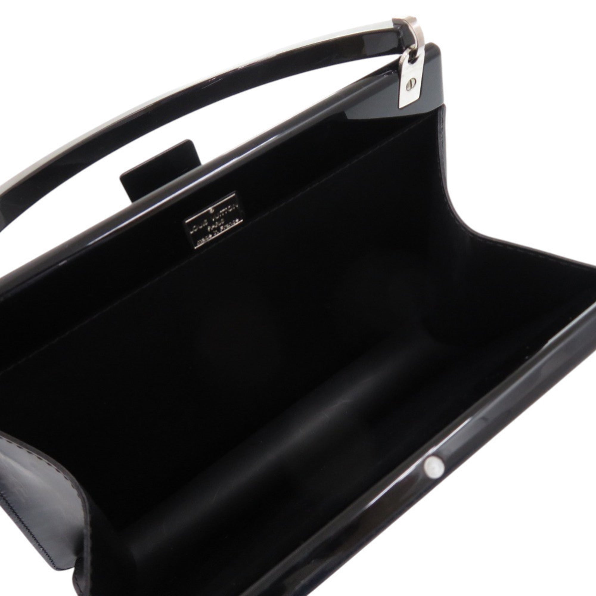 Louis Vuitton Black Plastic Leather Handbag (Pre-Owned)