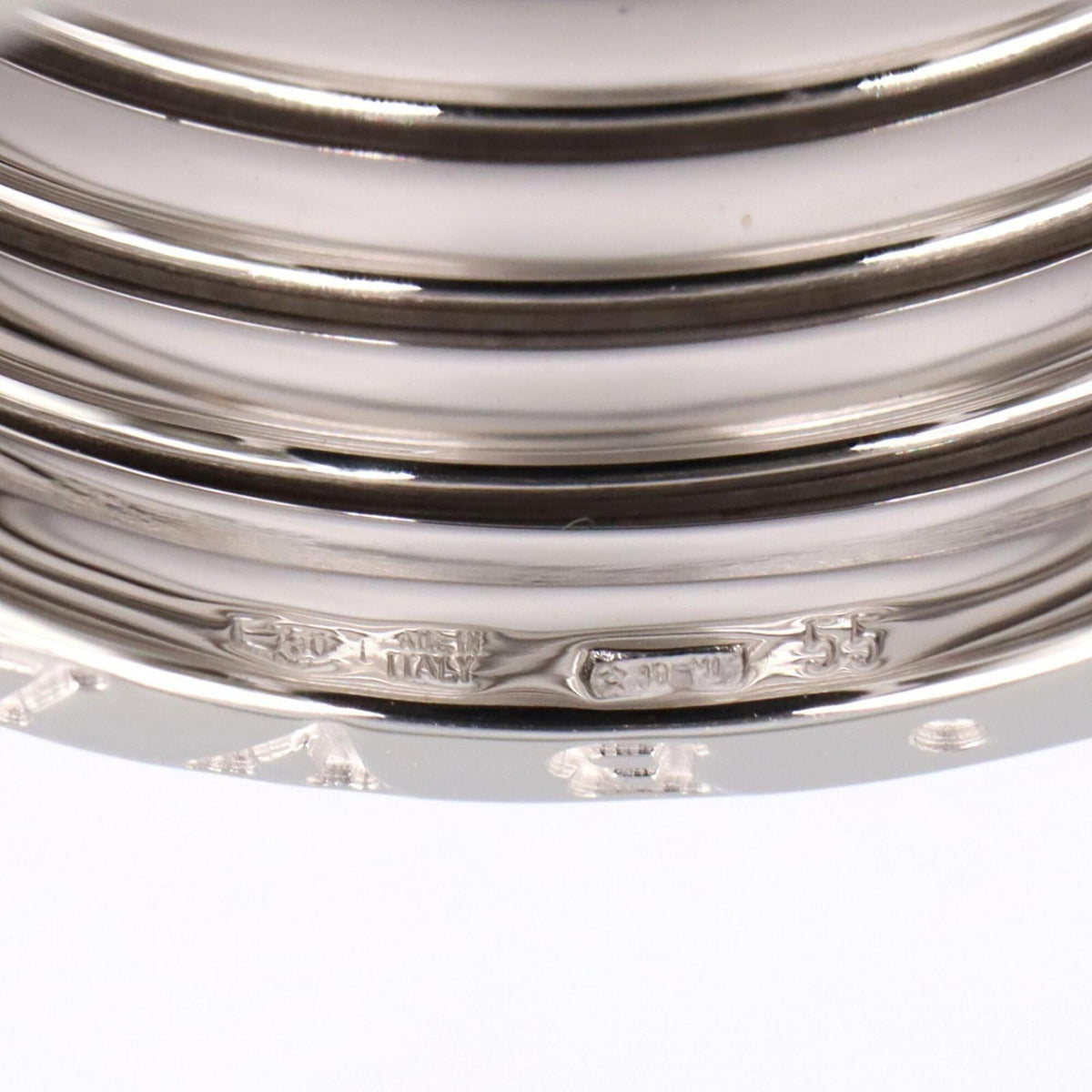 Bvlgari Silver White Gold (18K) Band Ring (Pre-Owned)
