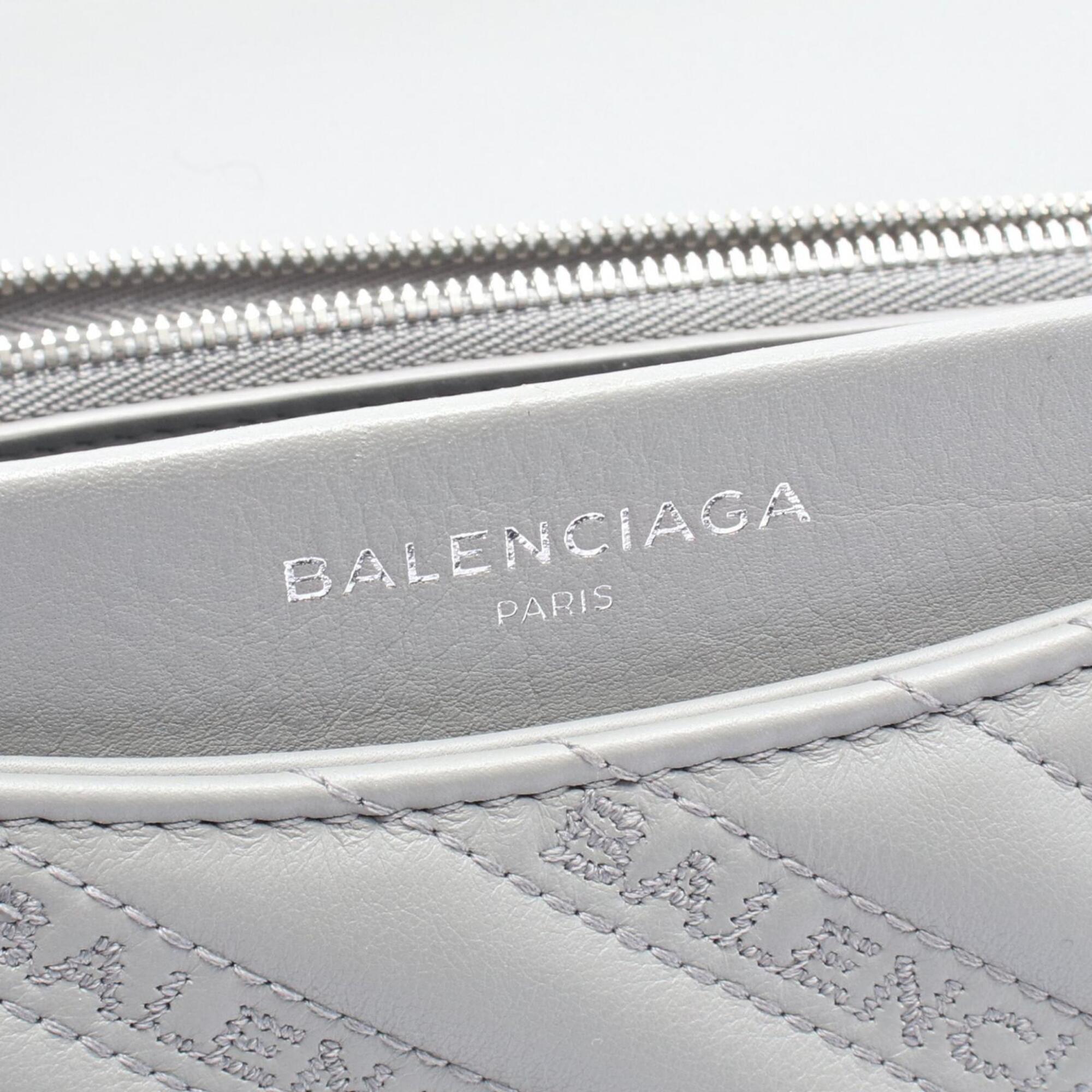 Balenciaga Gray Leather Handbag Shoulder Bag (Pre-Owned)