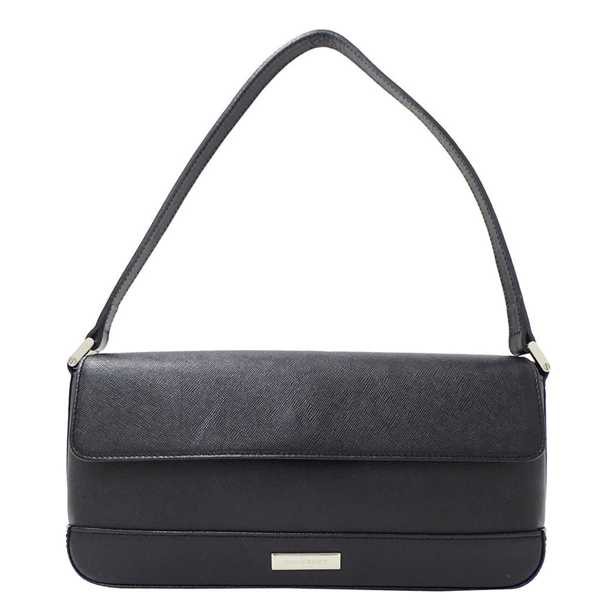 Burberry Black Leather Shoulder Bag (Pre-Owned)