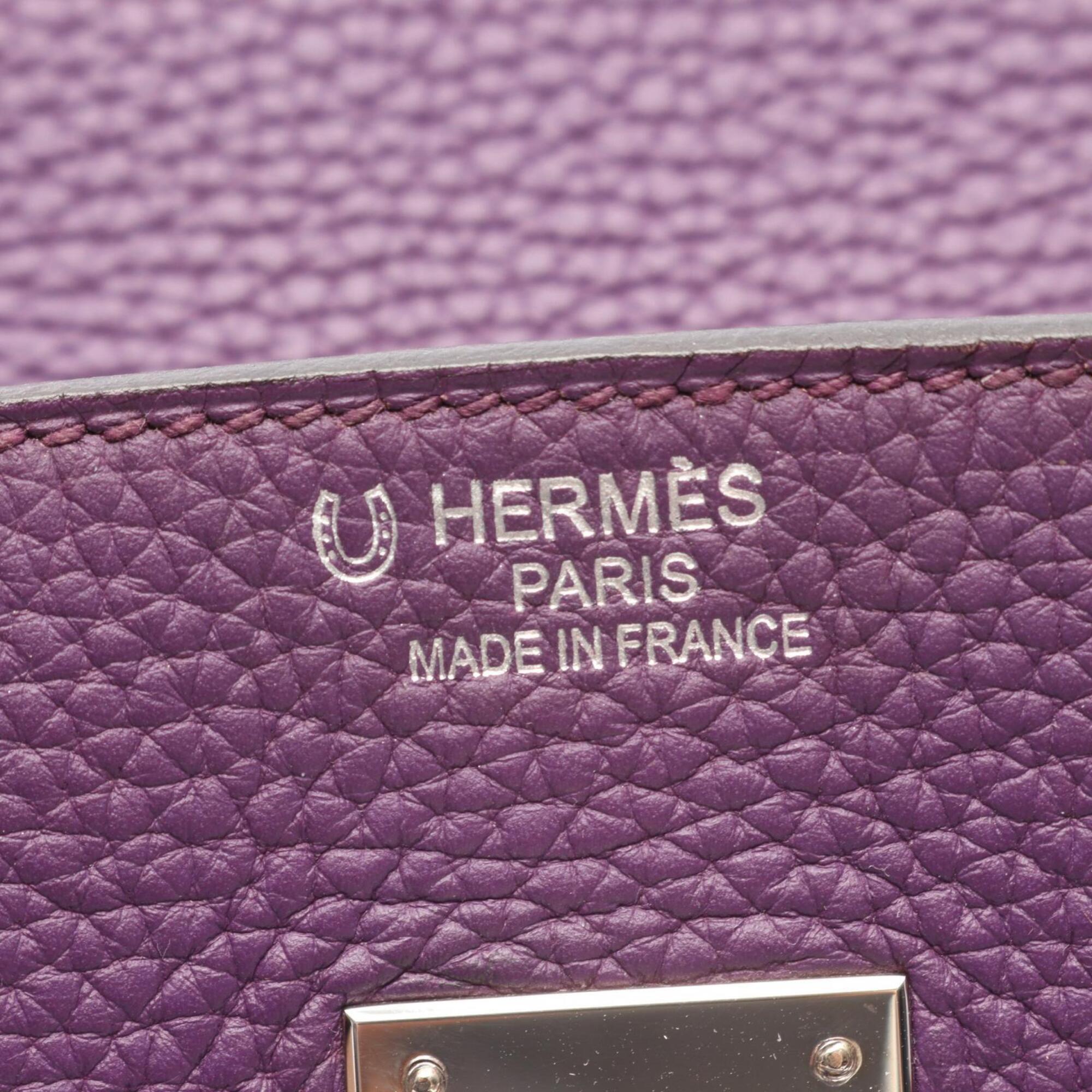 Hermes Anemone Pink Purple Tosca Togo Leather Handbag (Pre-Owned)