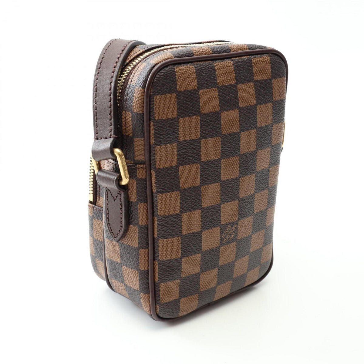 Louis Vuitton Brown Coated Canvas Leather Handbag Shoulder Bag (Pre-Owned)