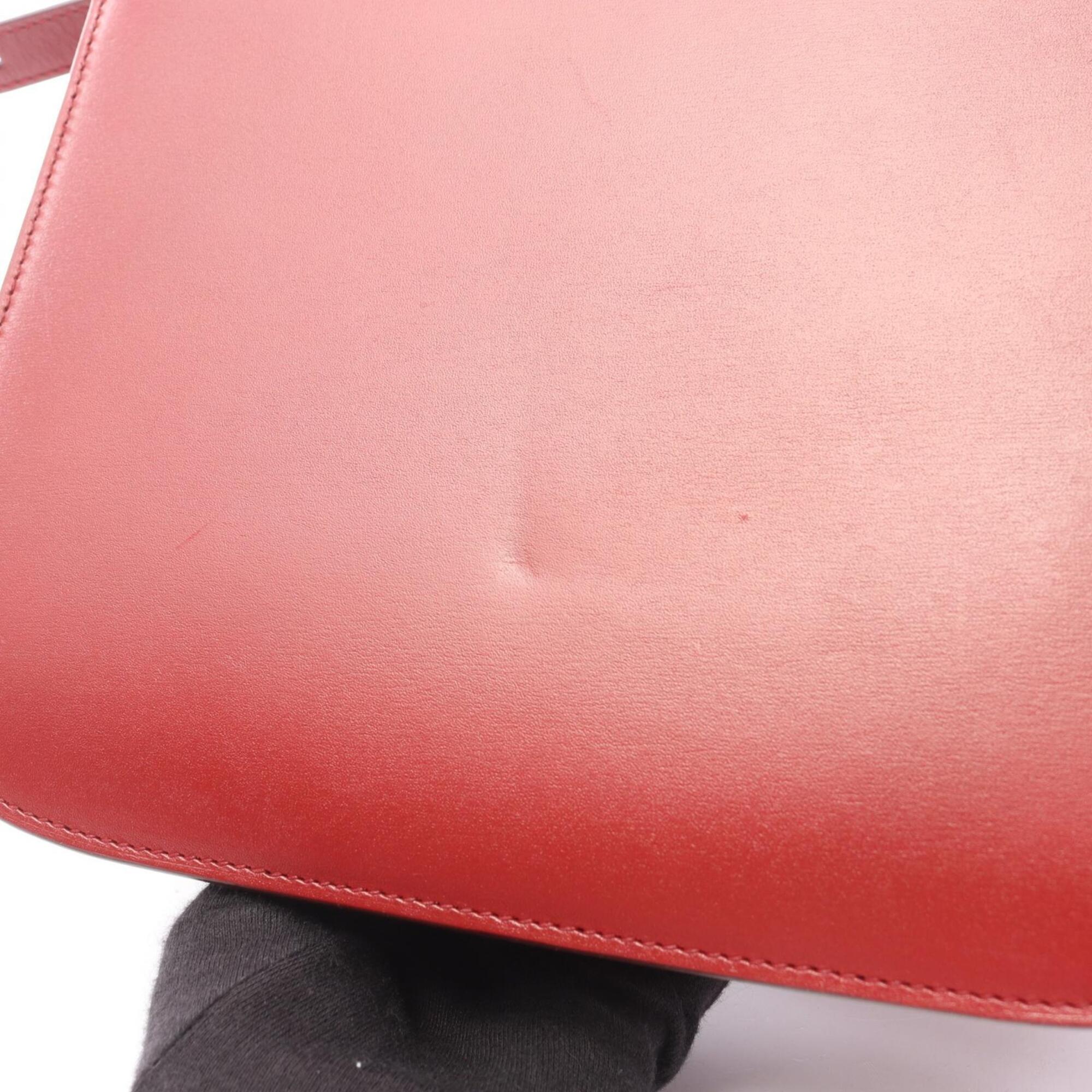Celine Red Color Leather Handbag Shoulder Bag (Pre-Owned)