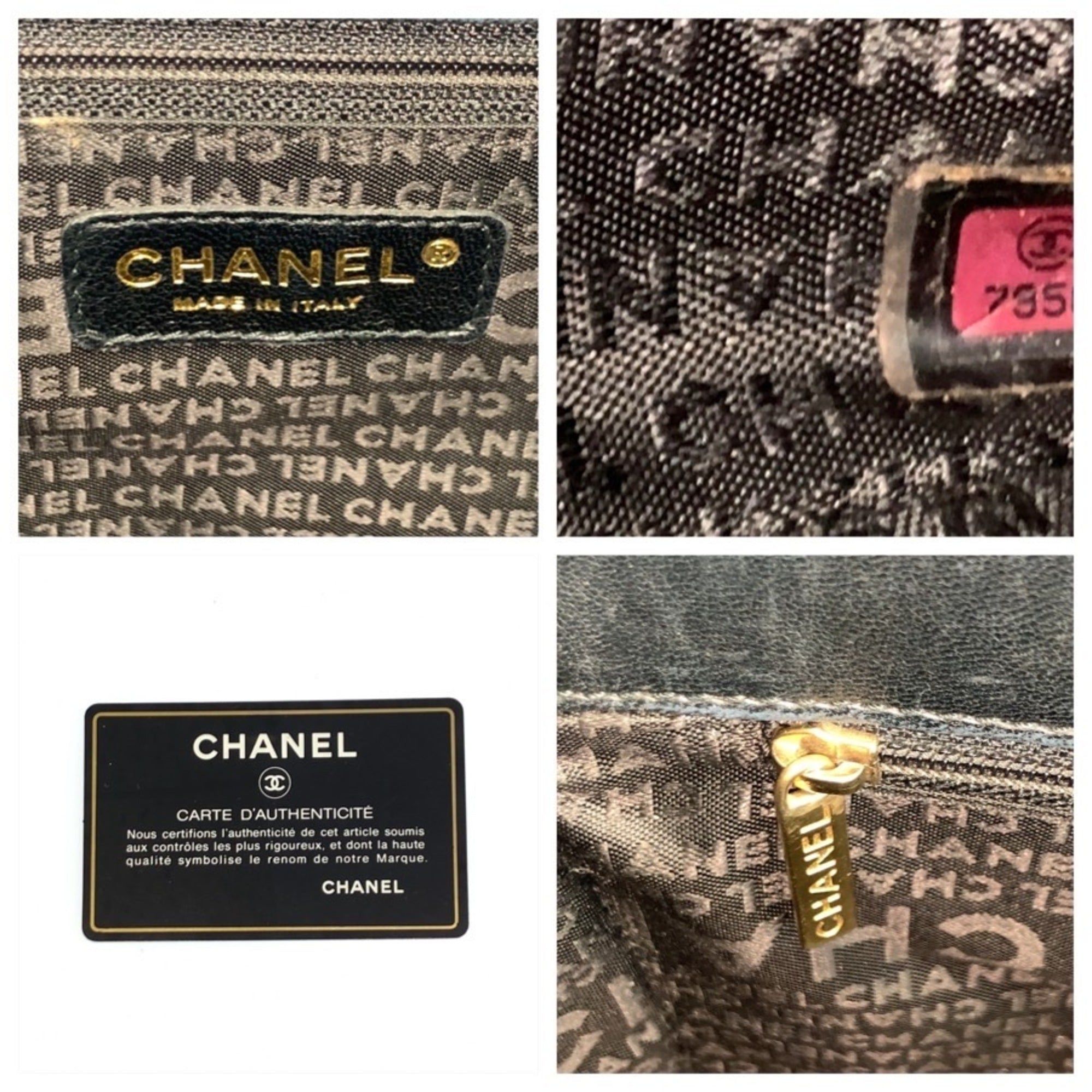 Chanel Black Leather Handbag Tote Bag (Pre-Owned)