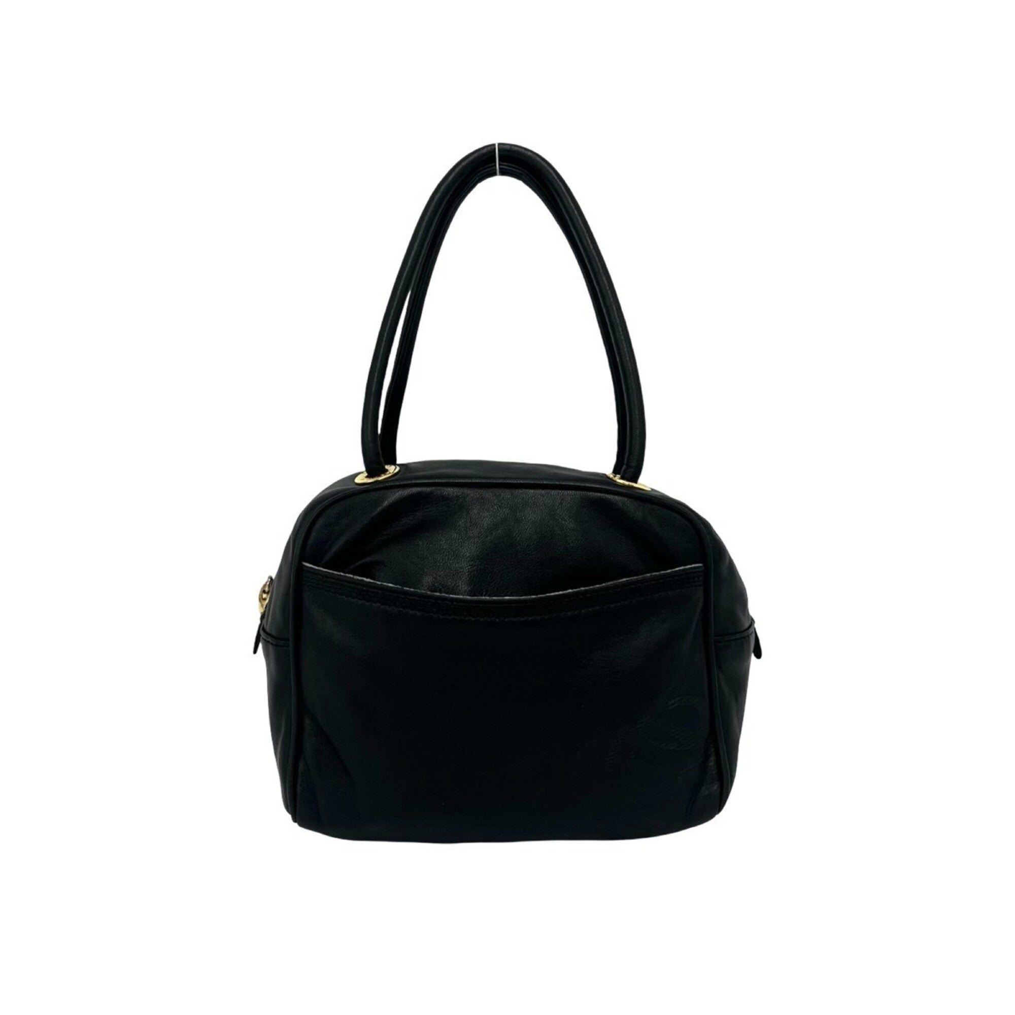 Loewe Black Leather Boston Bag Handbag Tote Bag (Pre-Owned)