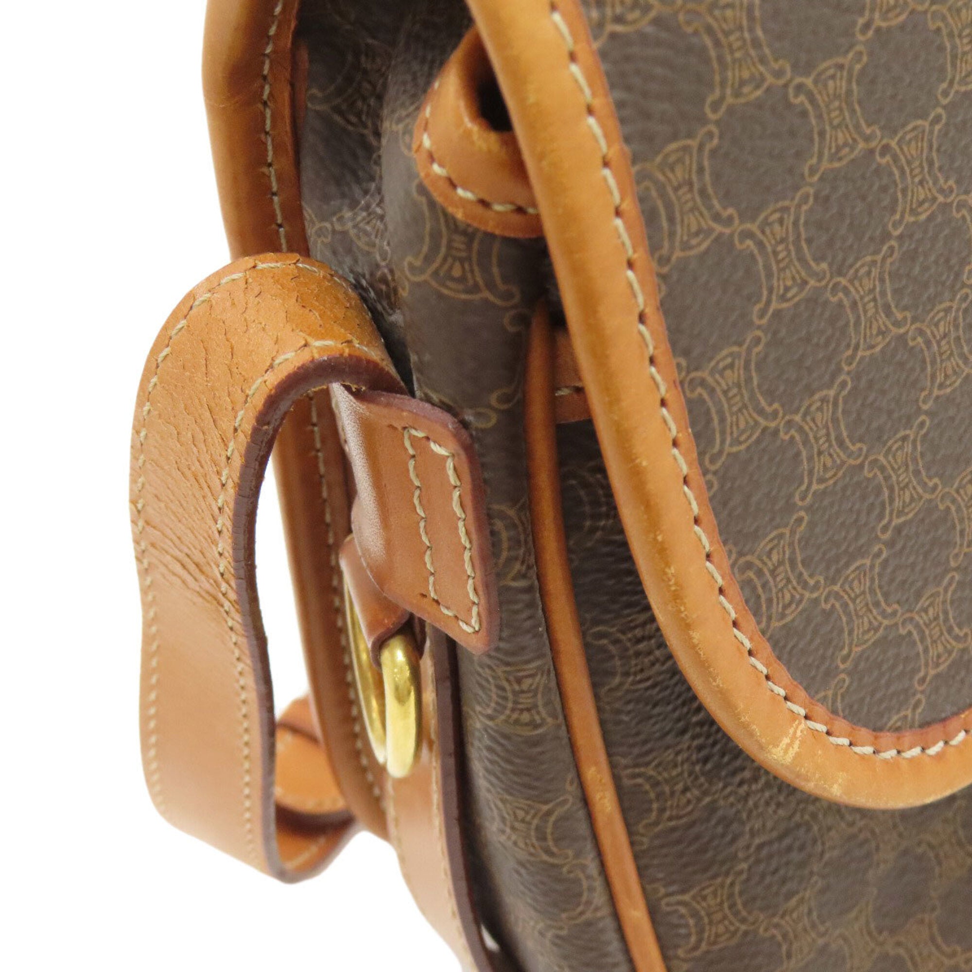 Celine Brown Leather Shoulder Bag (Pre-Owned)