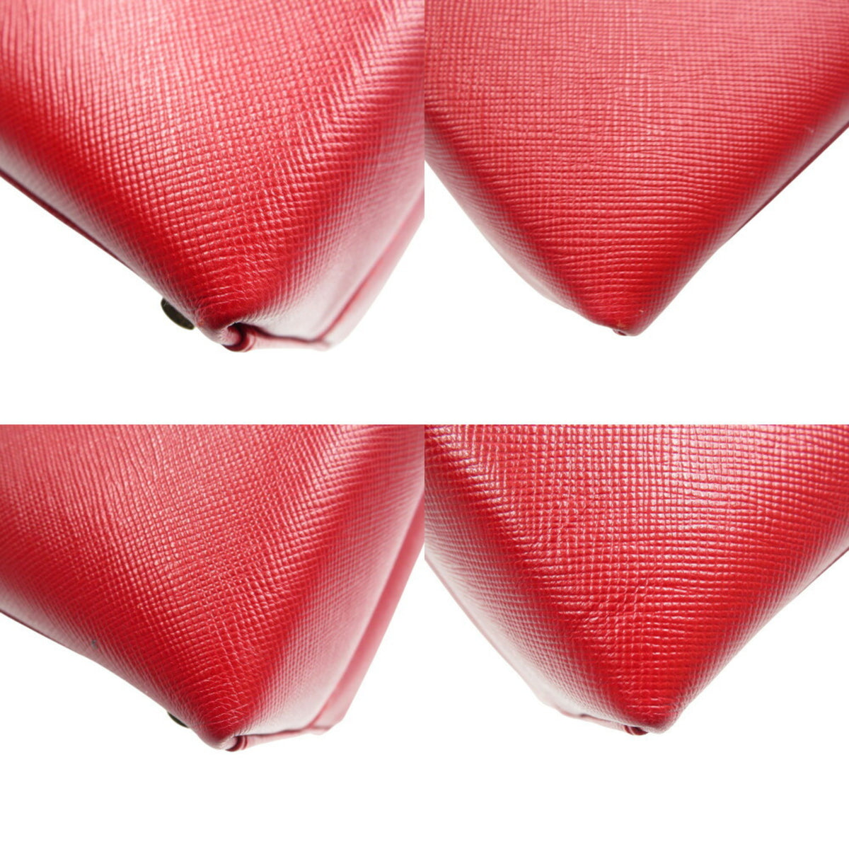 Salvatore Ferragamo Red Color Leather Handbag Shoulder Bag (Pre-Owned)