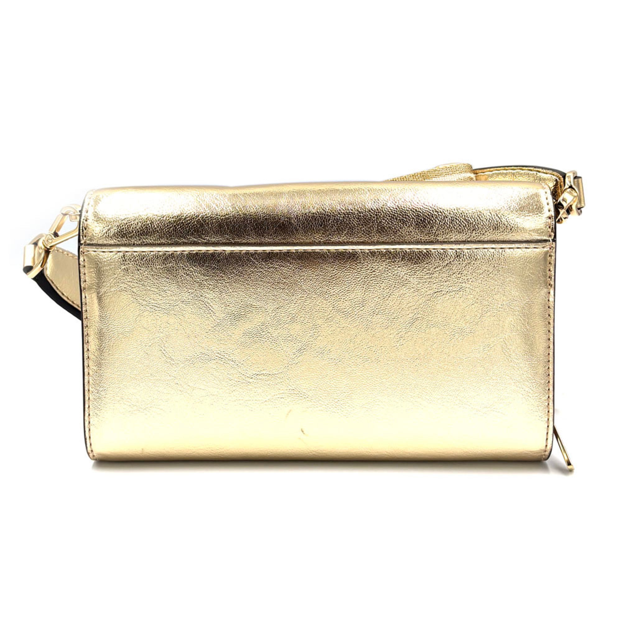 Michael Kors Gold Leather Chain/Shoulder Wallet (Pre-Owned)