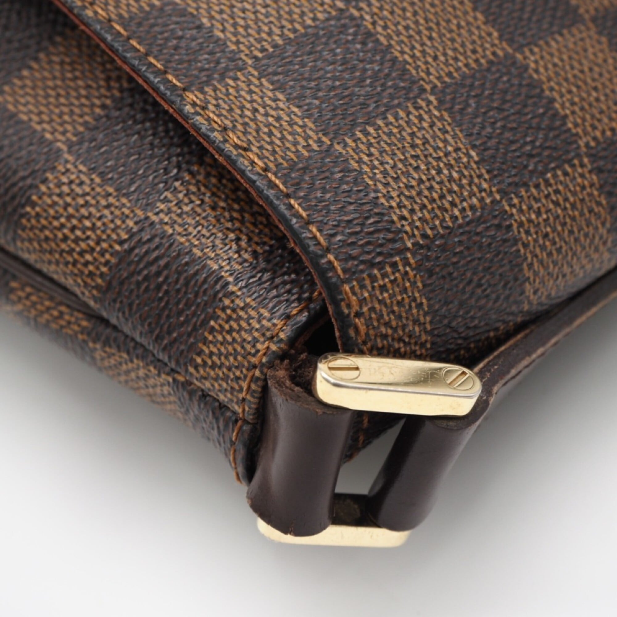 Louis Vuitton Damier Brown Coated Canvas Leather Shoulder Bag (Pre-Owned)