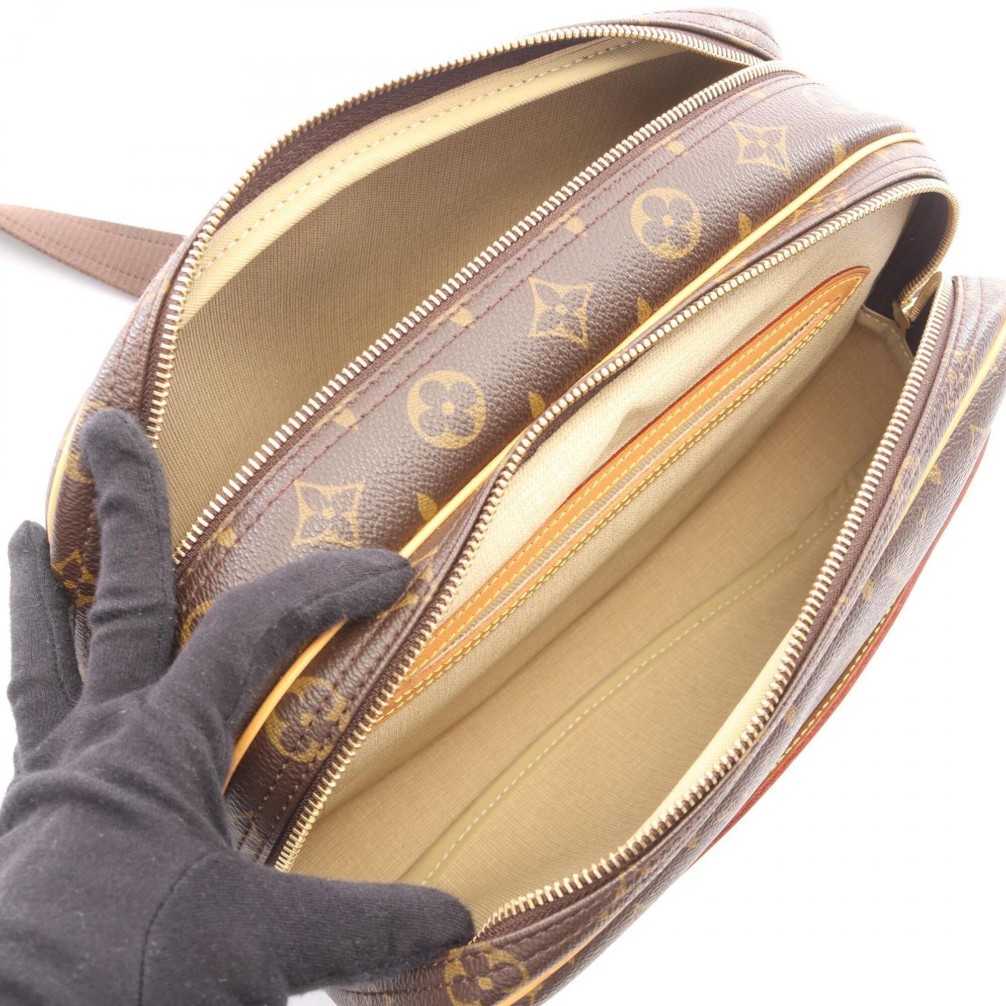 Louis Vuitton Brown Pvc Coated Canvas Leather Handbag Shoulder Bag (Pre-Owned)