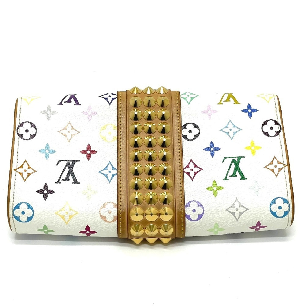 Louis Vuitton Blanc Multi-Color Monogram Multicolore Clutch Bag Pochette (Pre-Owned)