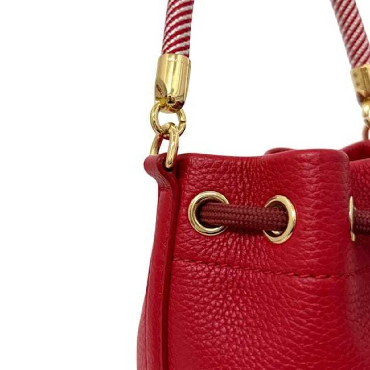 Marc Jacobs Red Color Leather Handbag Shoulder Bag (Pre-Owned)