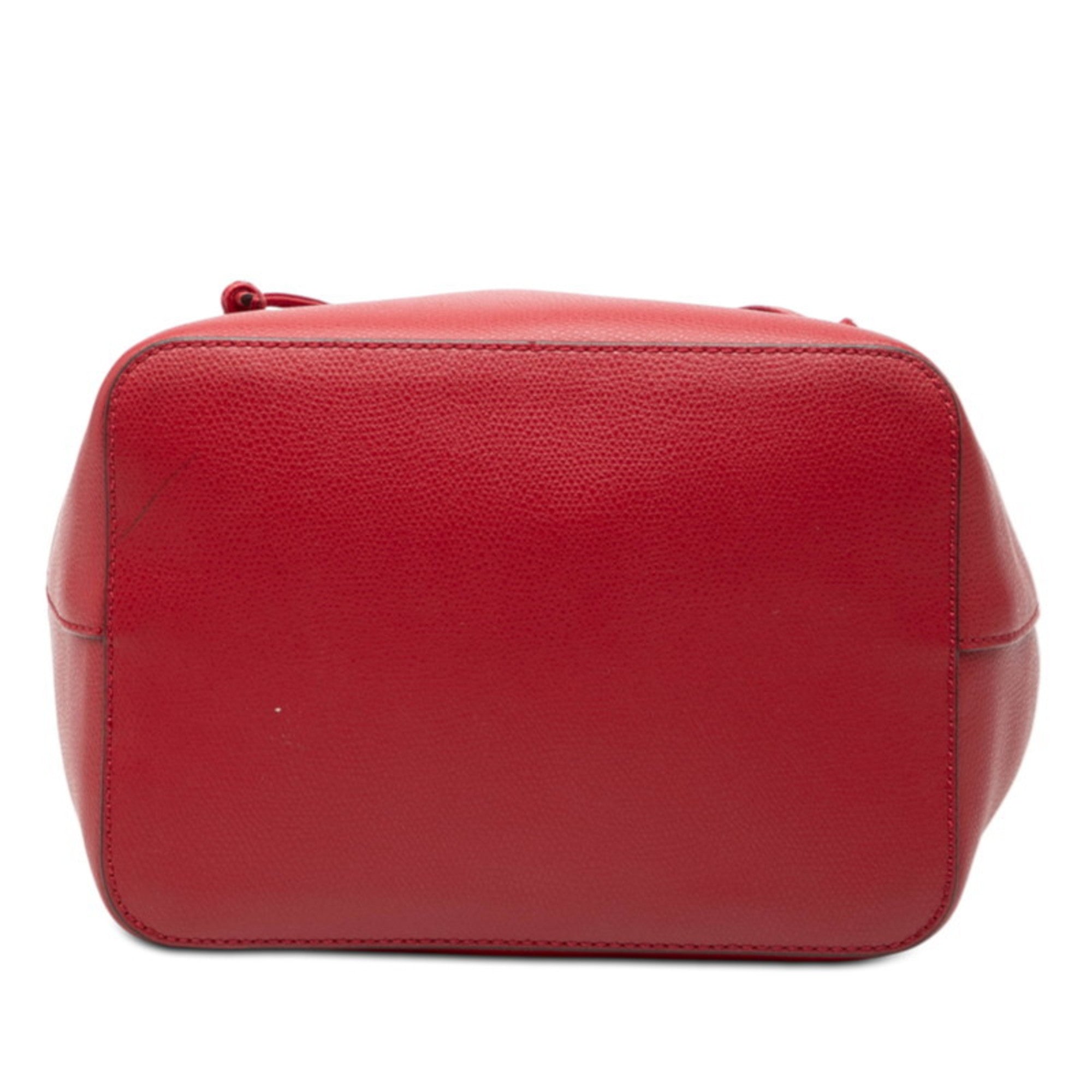 Fendi Red Color Leather Backpack (Pre-Owned)