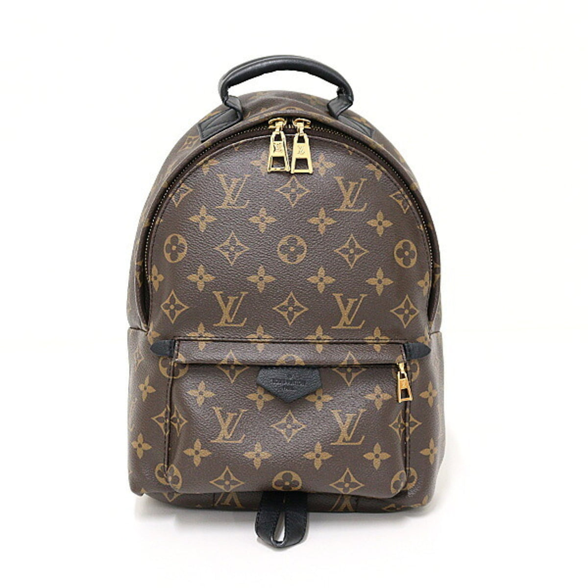 Louis Vuitton Monogram Black Brown Monogram Canvas Leather Backpack (Pre-Owned)
