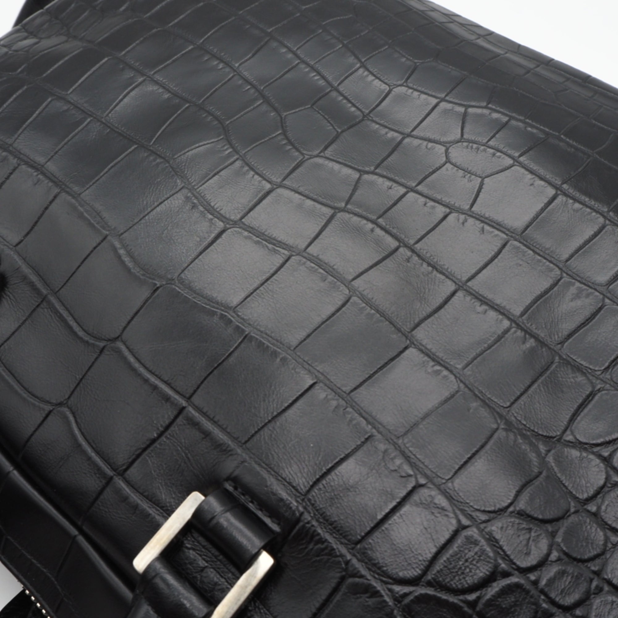 Yves Saint Laurent Sac De Jour Black Leather Briefcase (Pre-Owned)
