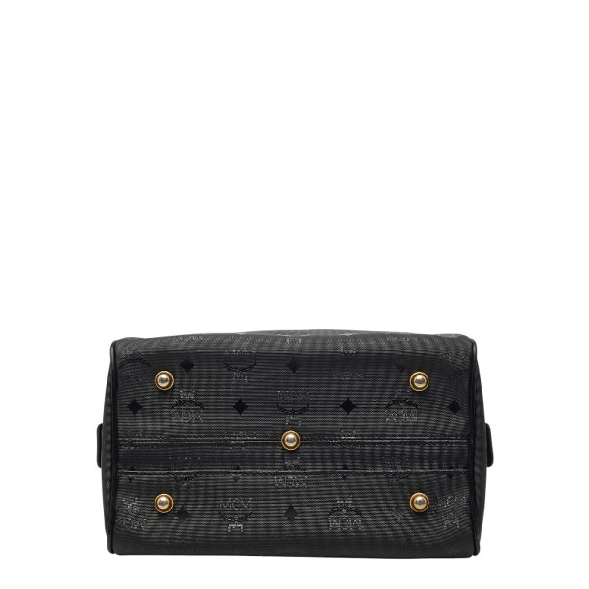 Mcm Black Nylon Leather Handbag Shoulder Bag (Pre-Owned)