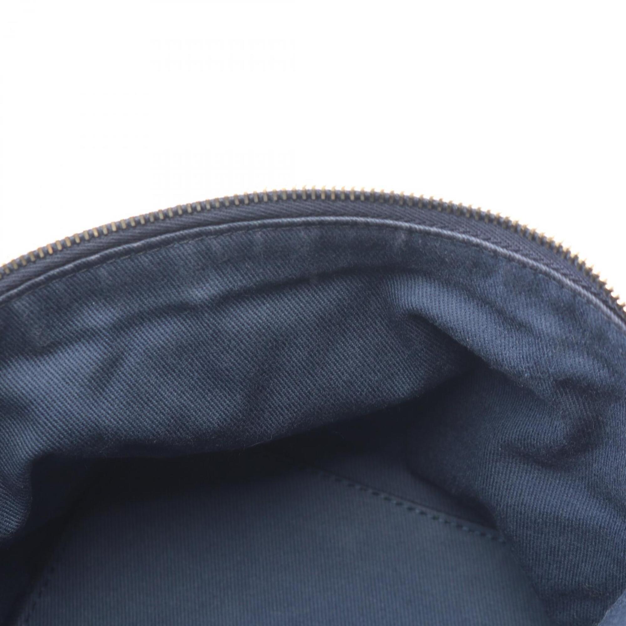 Chanel Denim Navy Denim Leather Handbag Shoulder Bag Vanity Bag (Pre-Owned)
