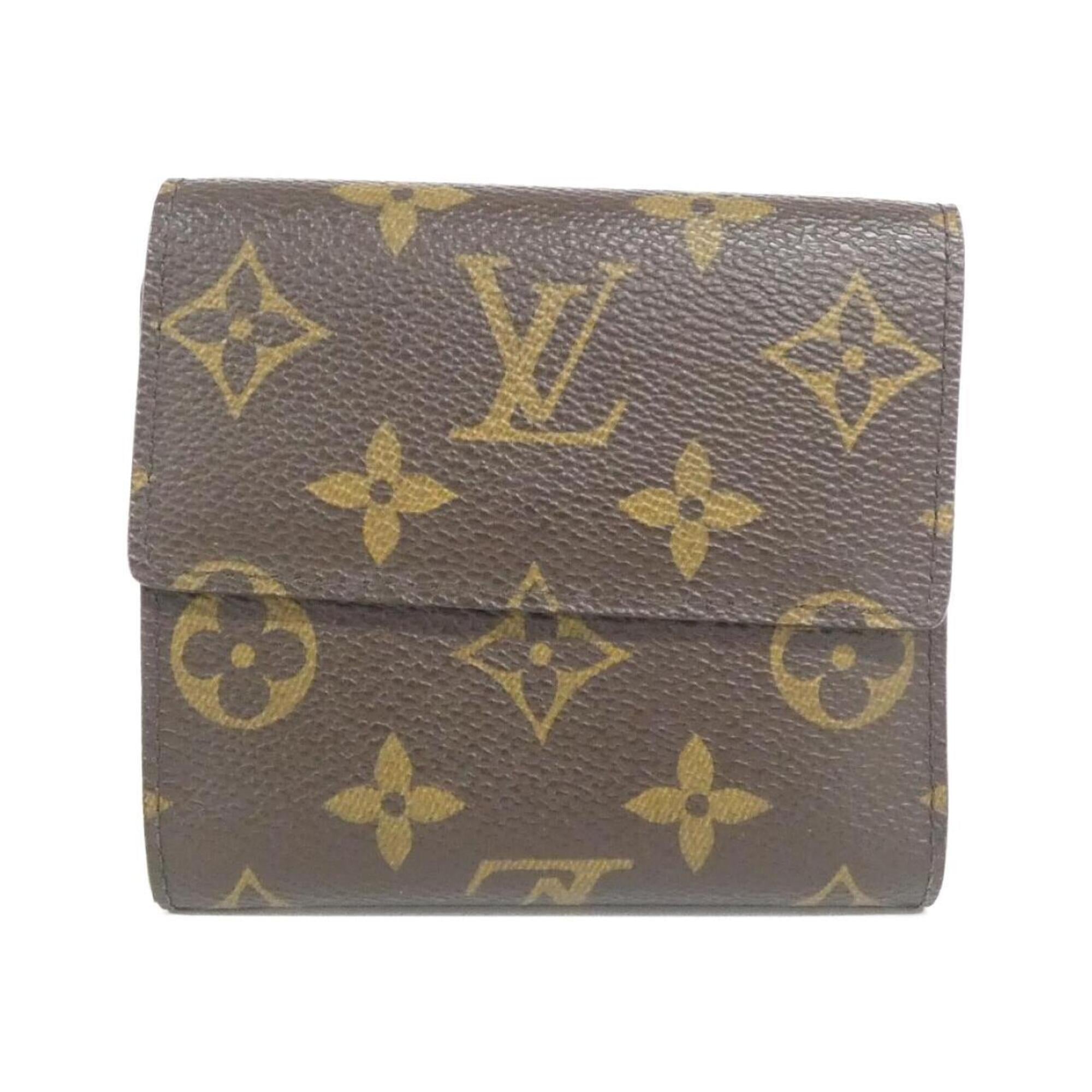 Louis Vuitton Marron Coated Canvas Wallet (Tri-Fold) (Pre-Owned)