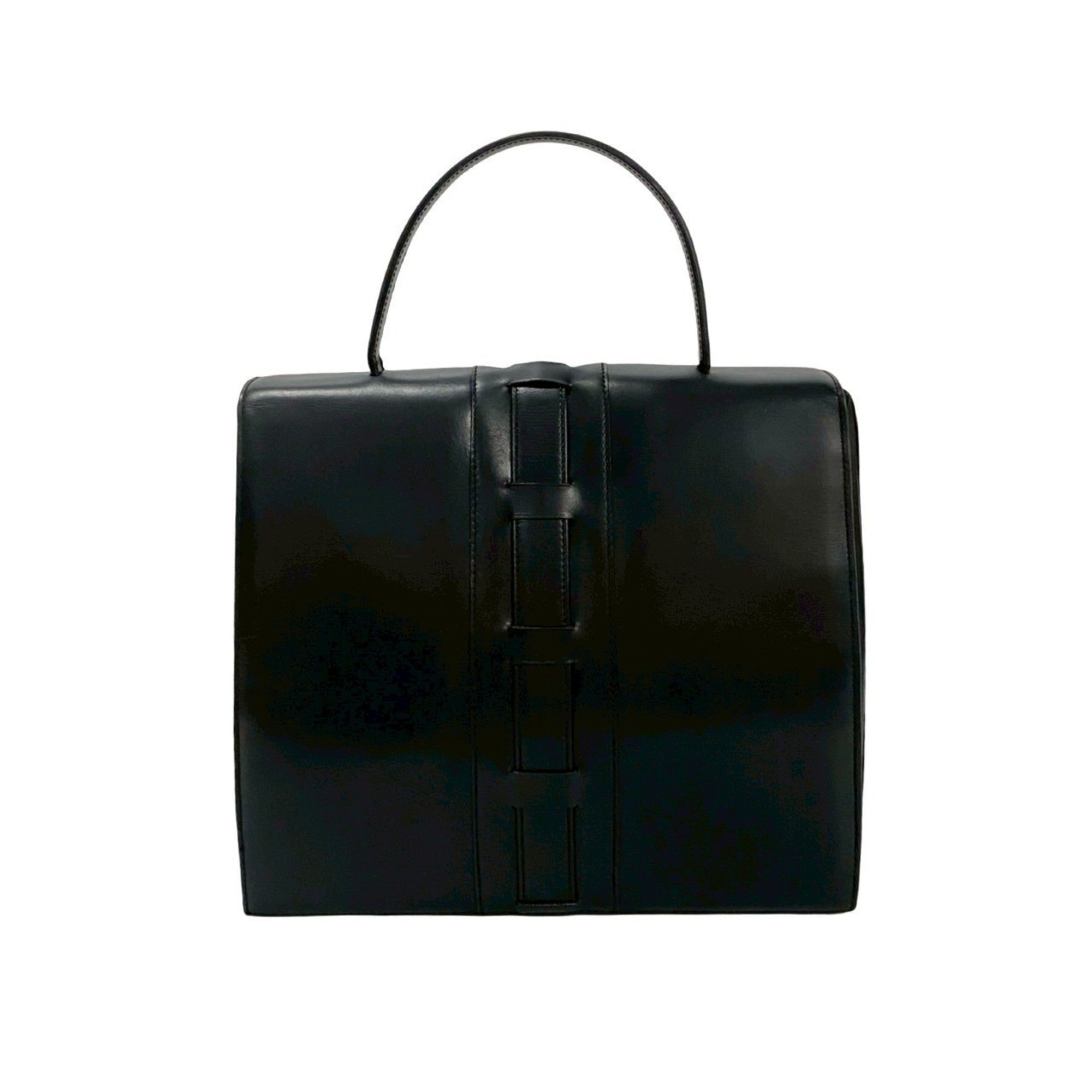 Celine Black Leather Handbag Tote Bag (Pre-Owned)