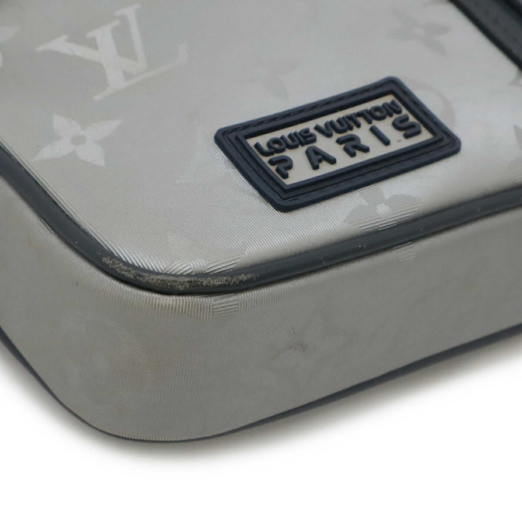 Louis Vuitton Monogram Navy Silver Monogram Clutch Bag (Pre-Owned)