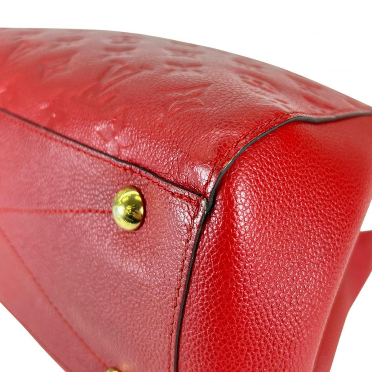 Louis Vuitton Red Color Monogram Empreinte Handbag (Pre-Owned)